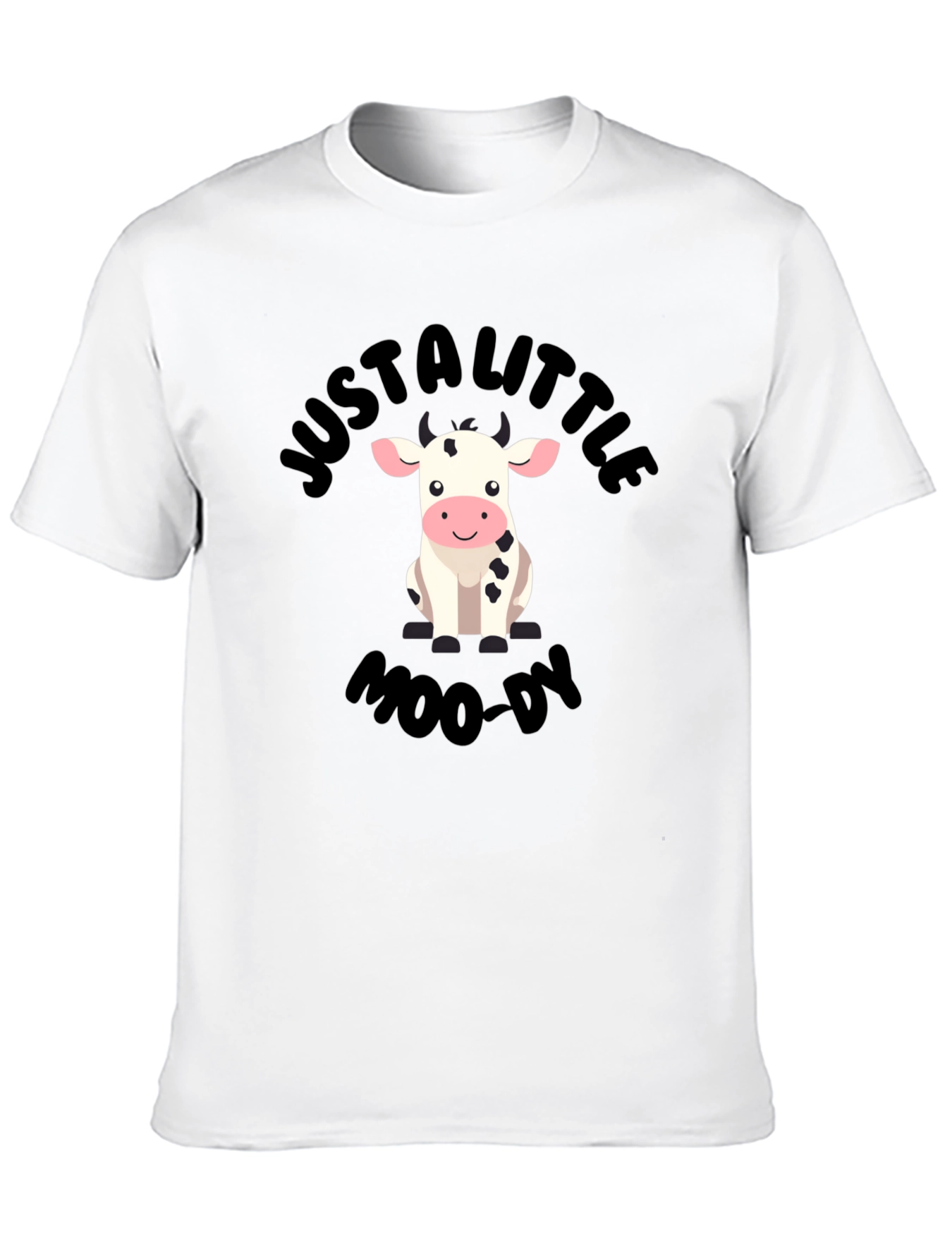 Black Just a Little Moo-dy Graphic T-Shirt view 10