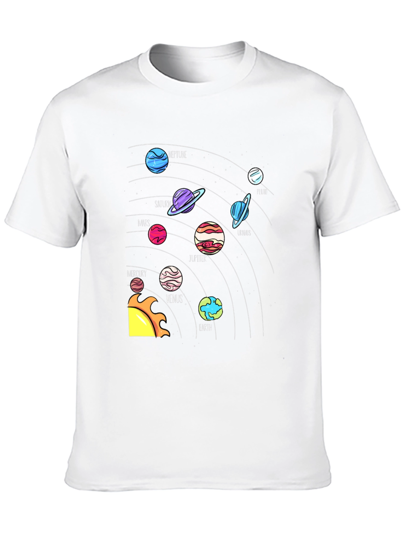 Black Planets Graphic Tee - Black Crew Neck T-Shirt view 10