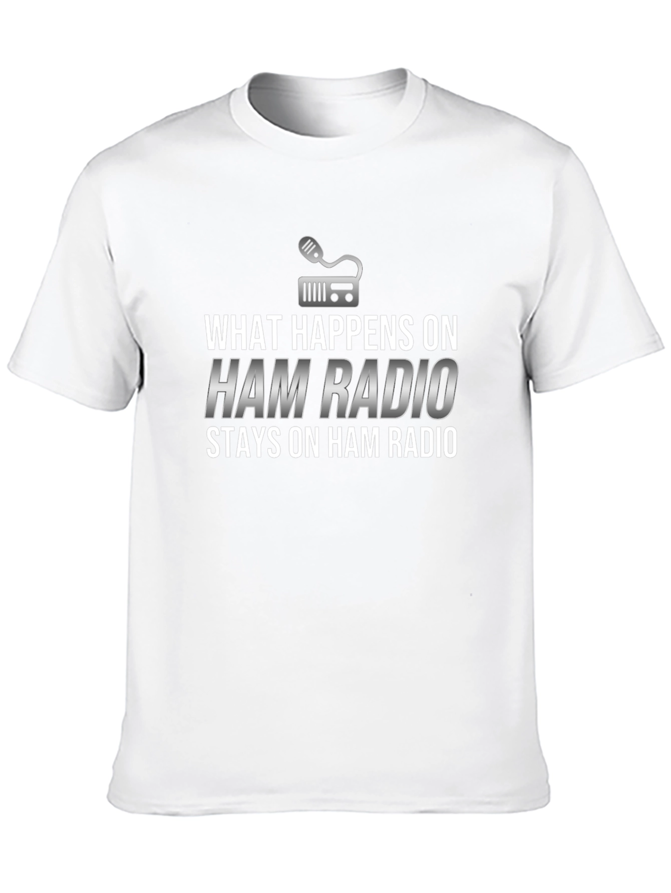 Black Ham Radio Graphic T-Shirt - What Happens Stays view 10