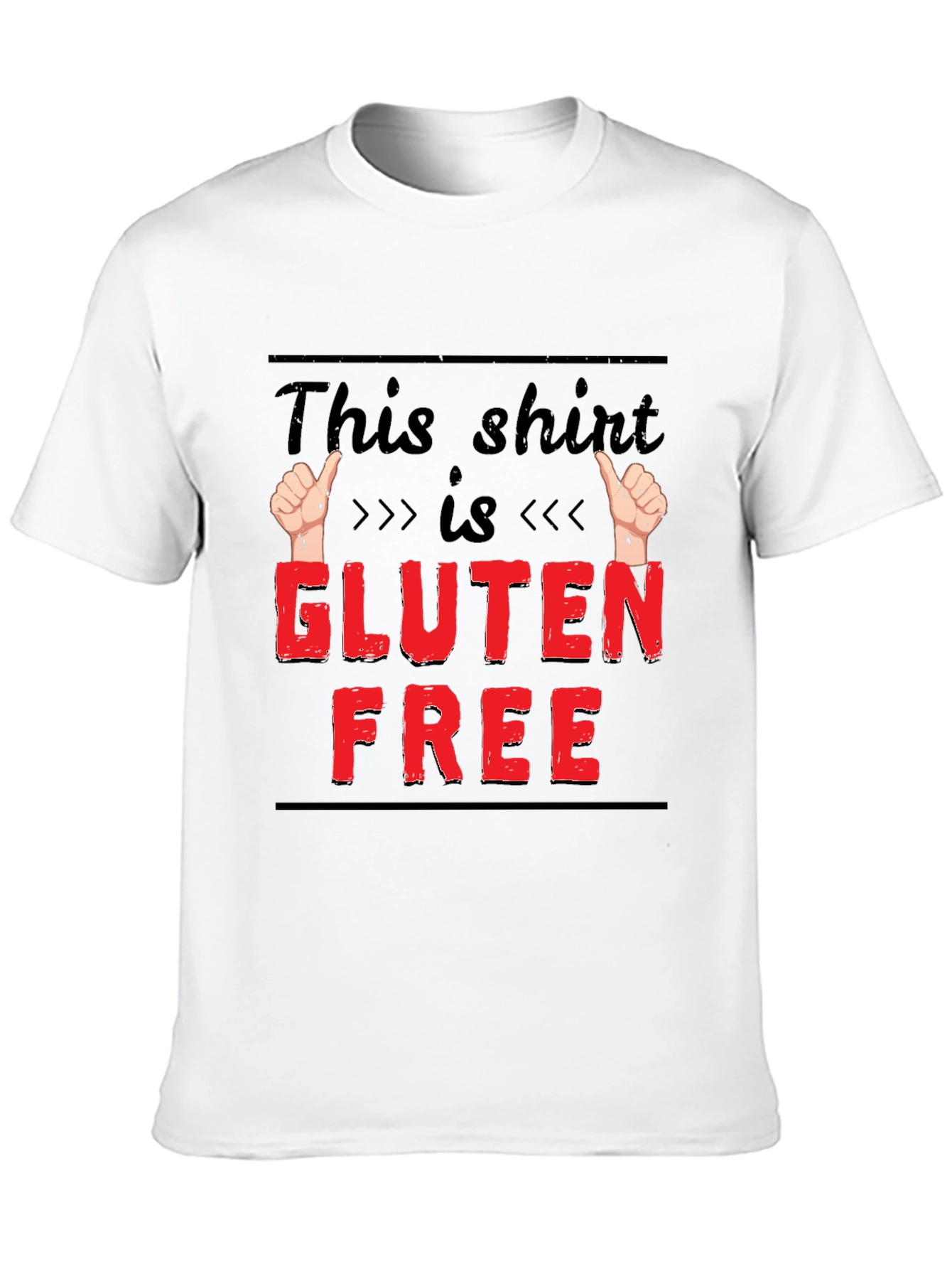 Black Gluten Free Funny T-Shirt, Novelty Tee for Foodies view 10