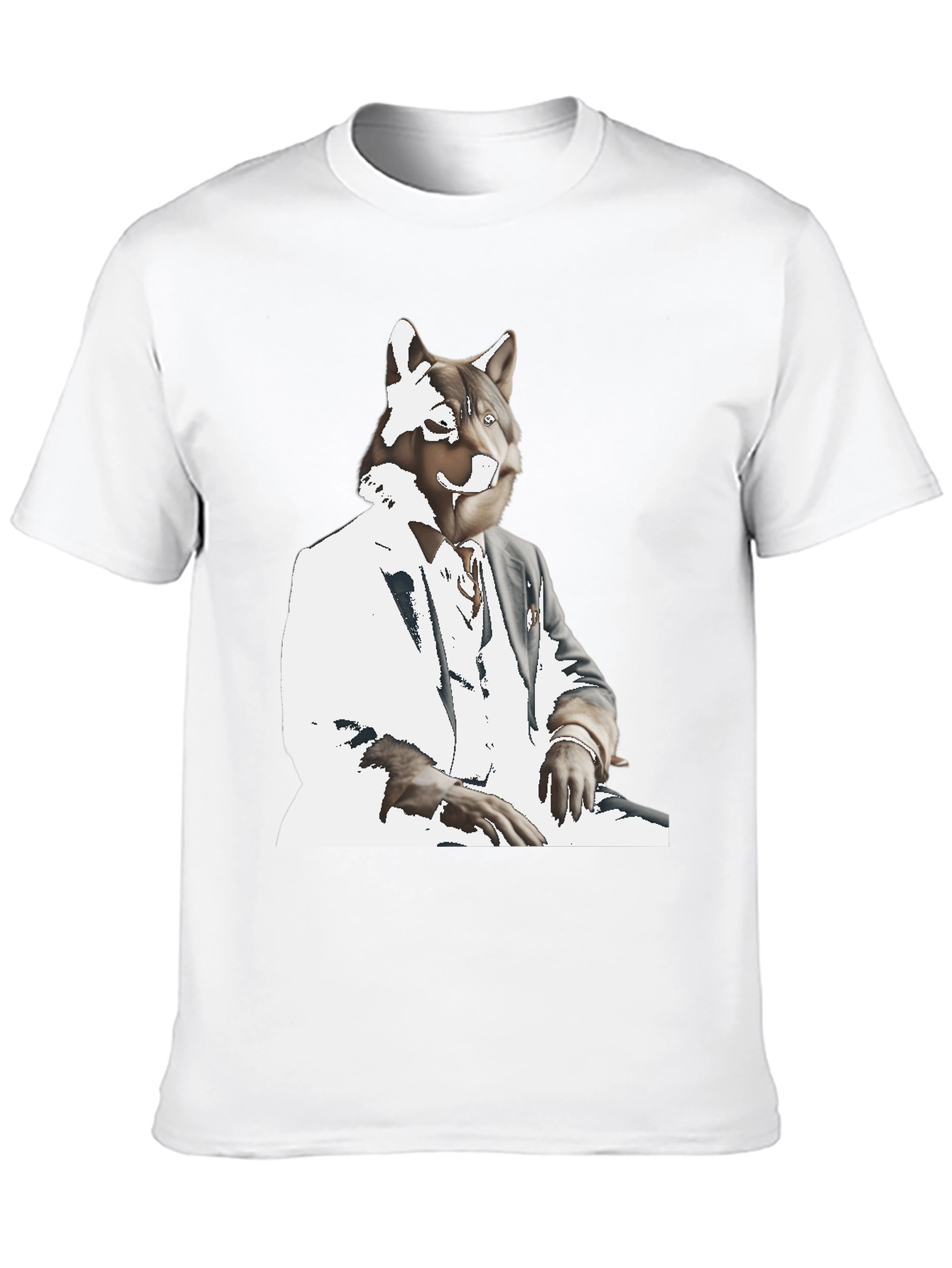 Black Wolf Gentleman Graphic Tee - Black view 10