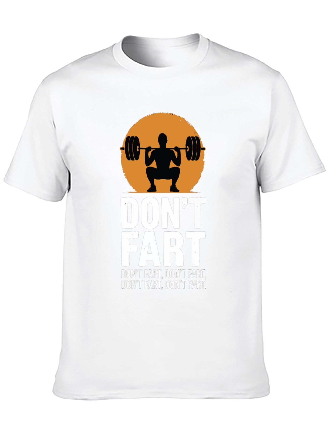 Black Don't Fart Squat Graphic Tee - Funny Workout Shirt view 10