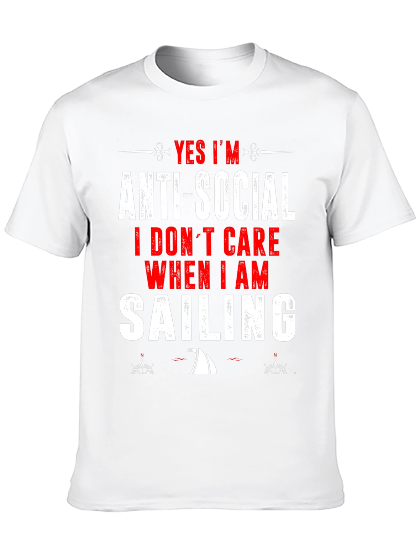 Black Anti-Social Sailing T-Shirt - Perfect for Sailors! view 10