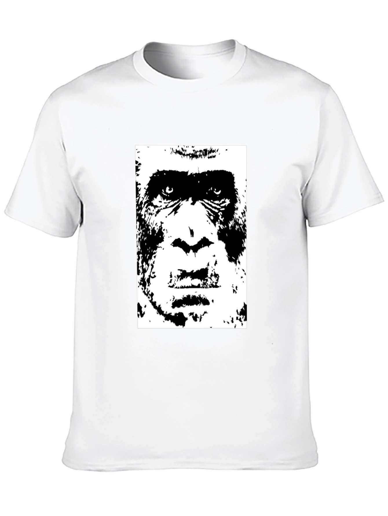 Black Gorilla Face Graphic Black T-Shirt view 10