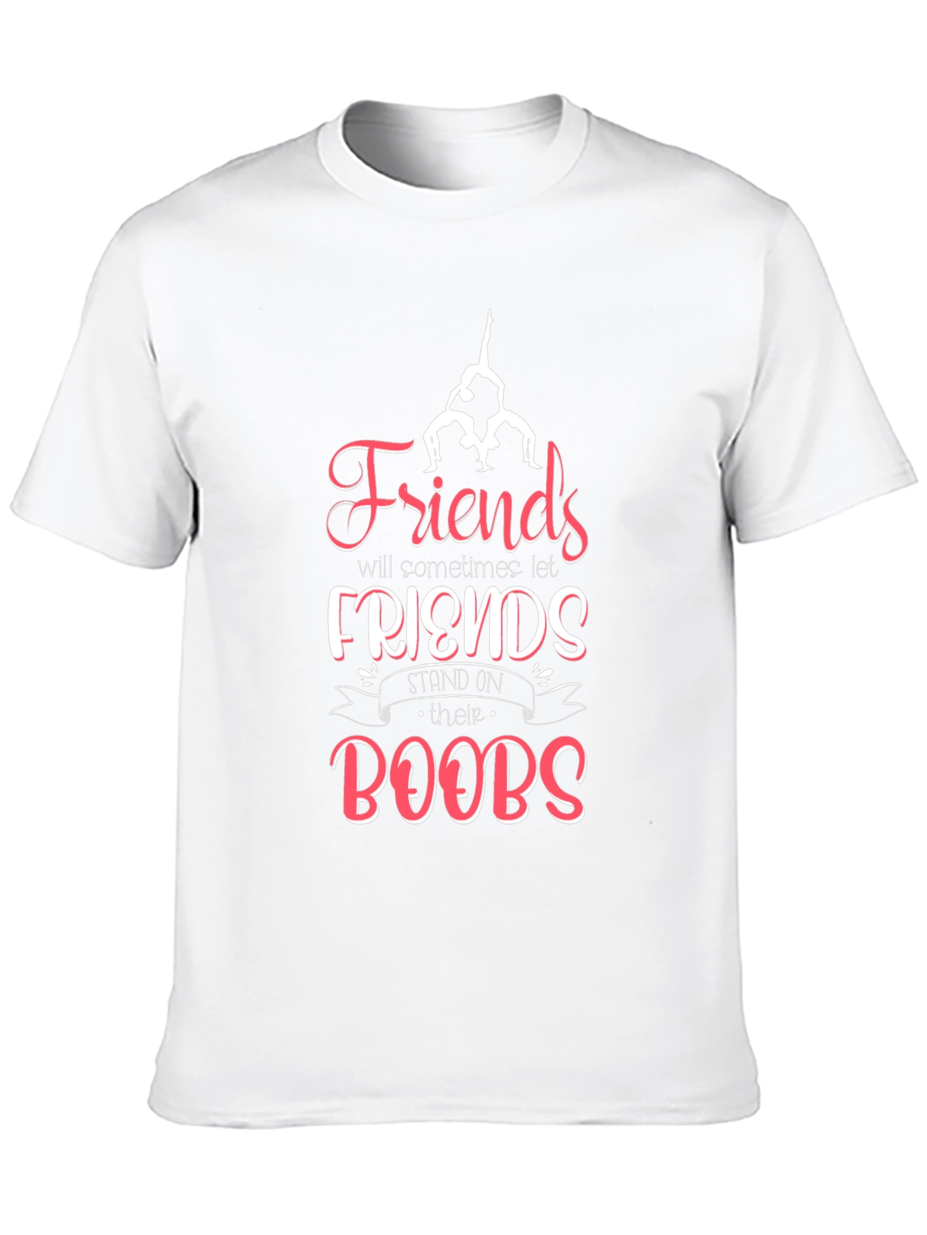 Black Friends Stand on Boobs Graphic Tee - Novelty Shirt view 10