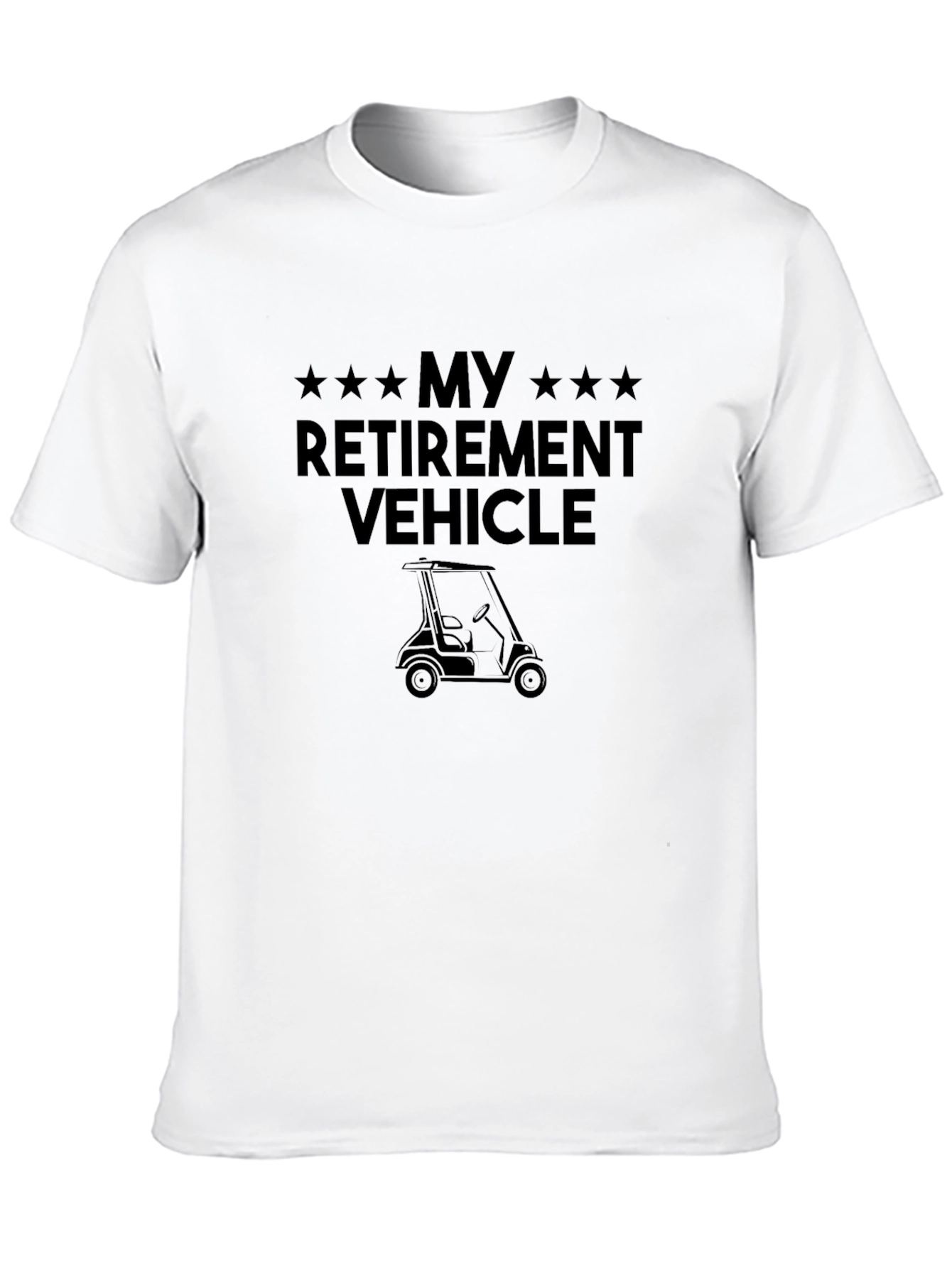 Black My Retirement Vehicle Golf Cart T-Shirt view 10
