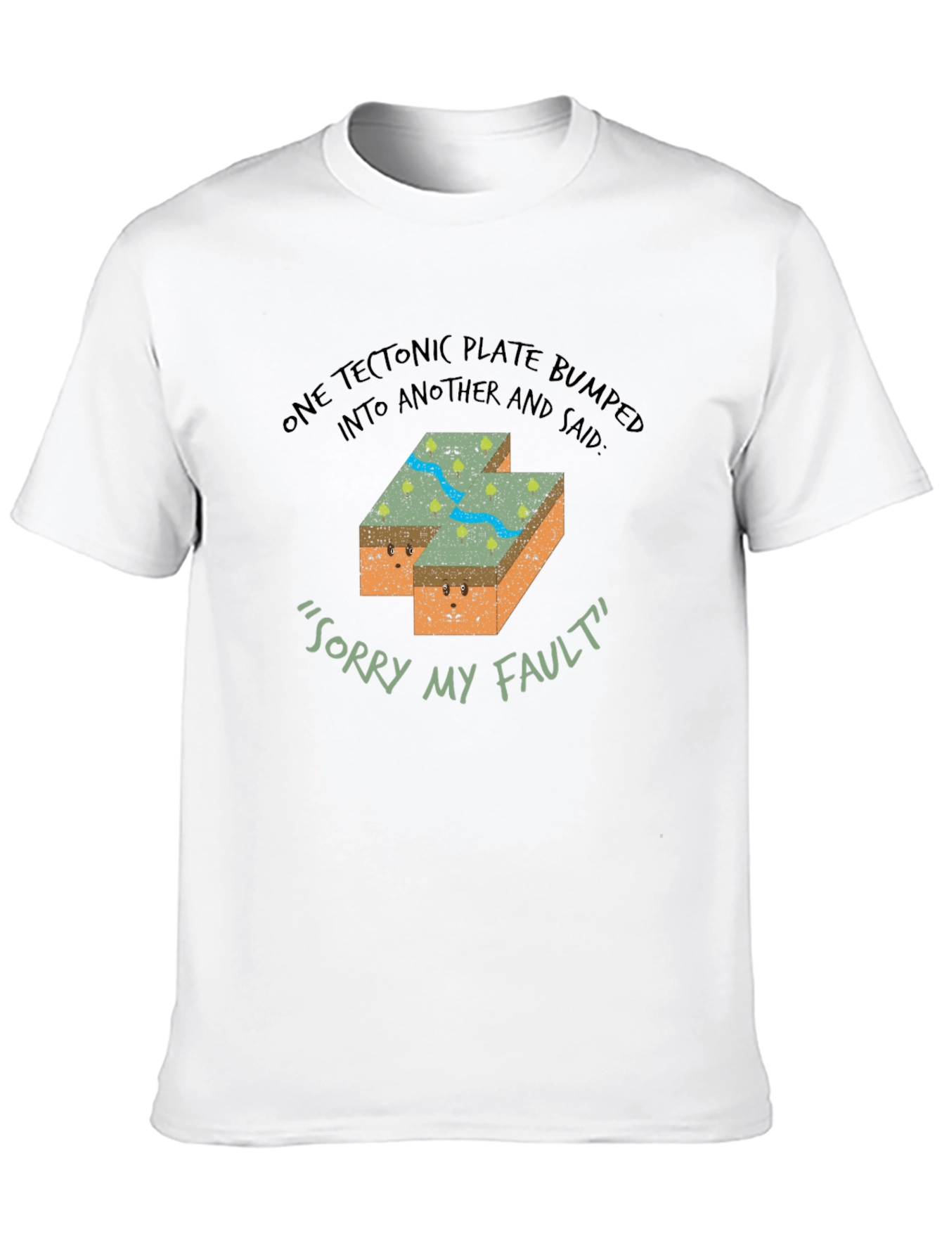 Black Funny Geology Tectonic Plate Fault T-Shirt view 10