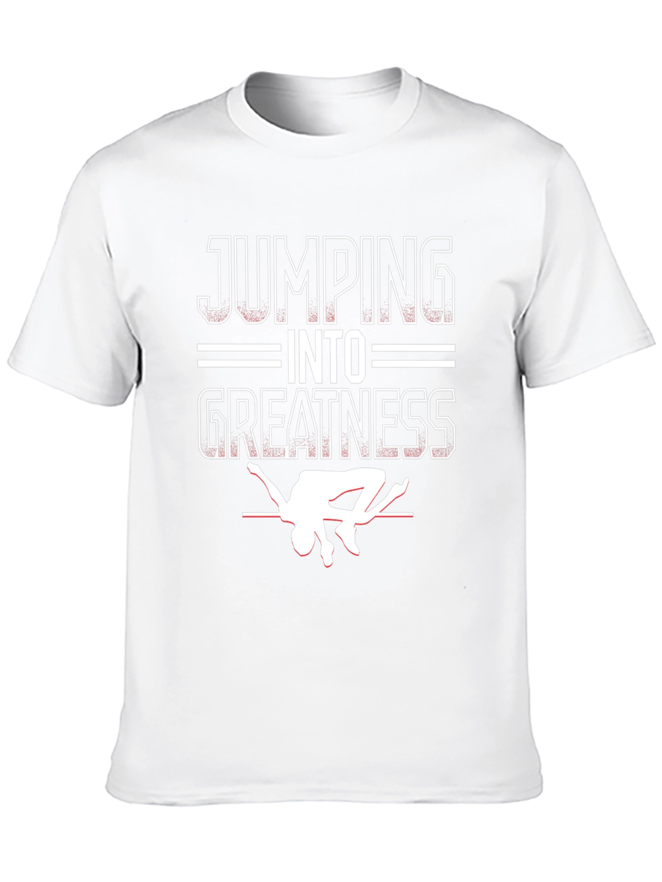 Black Jumping Into Greatness Graphic Tee - High Jump Athlete Shirt view 10