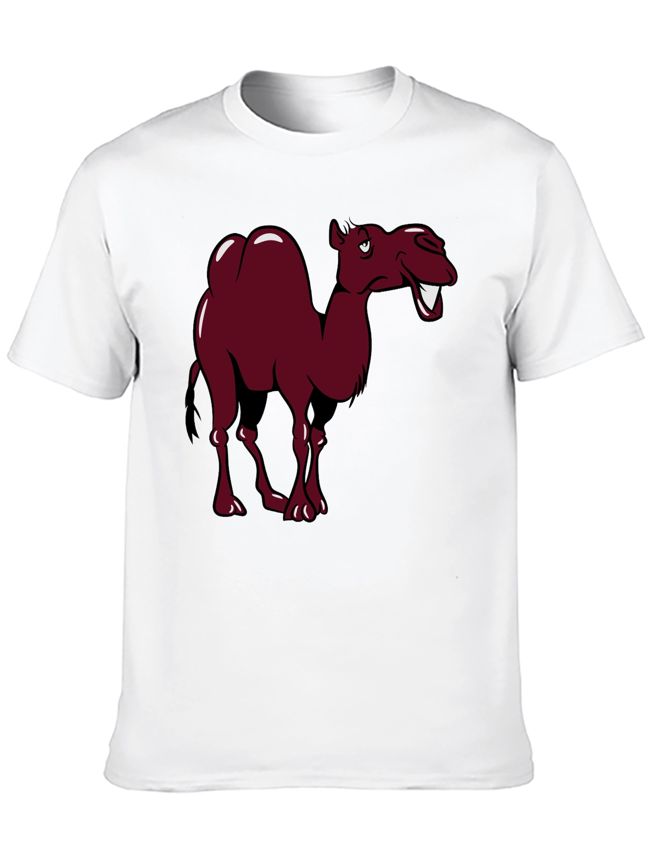 Black Funny Camel Cartoon Graphic Tee view 10