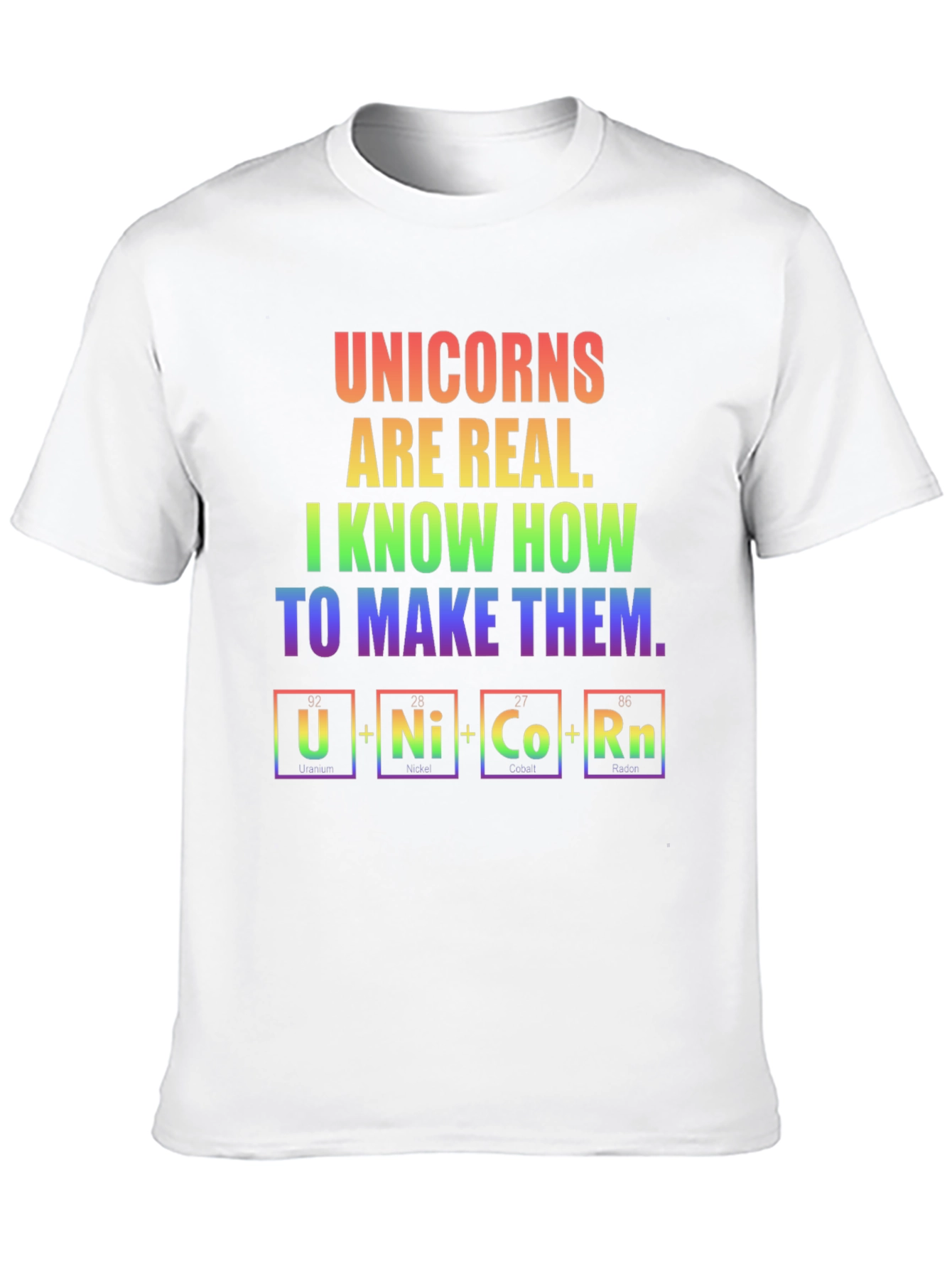 Unicorns Are Real Rainbow Periodic Table T-Shirt - 10
