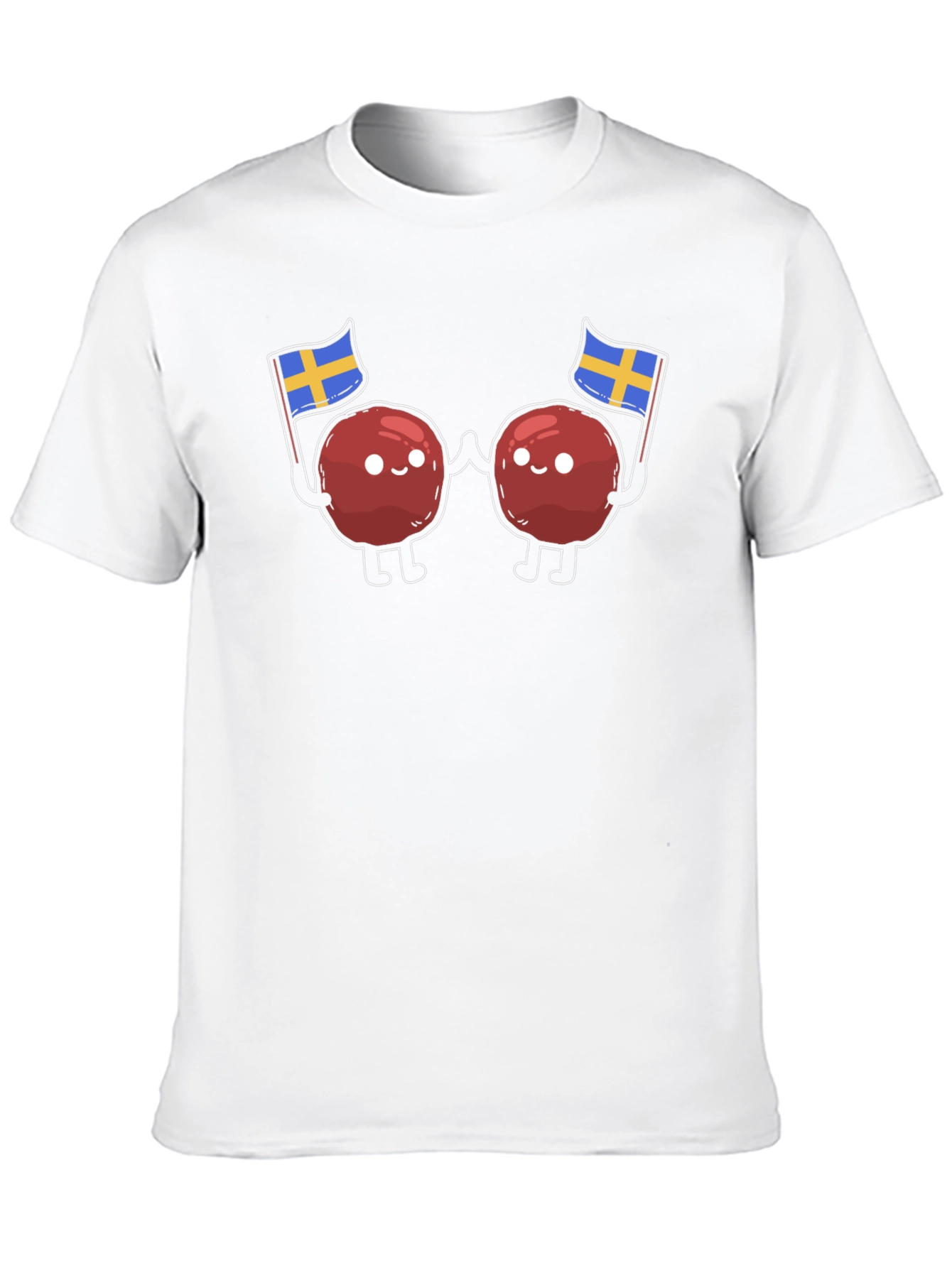 Black Swedish Meatballs T-Shirt - Sweden Flag Design view 10