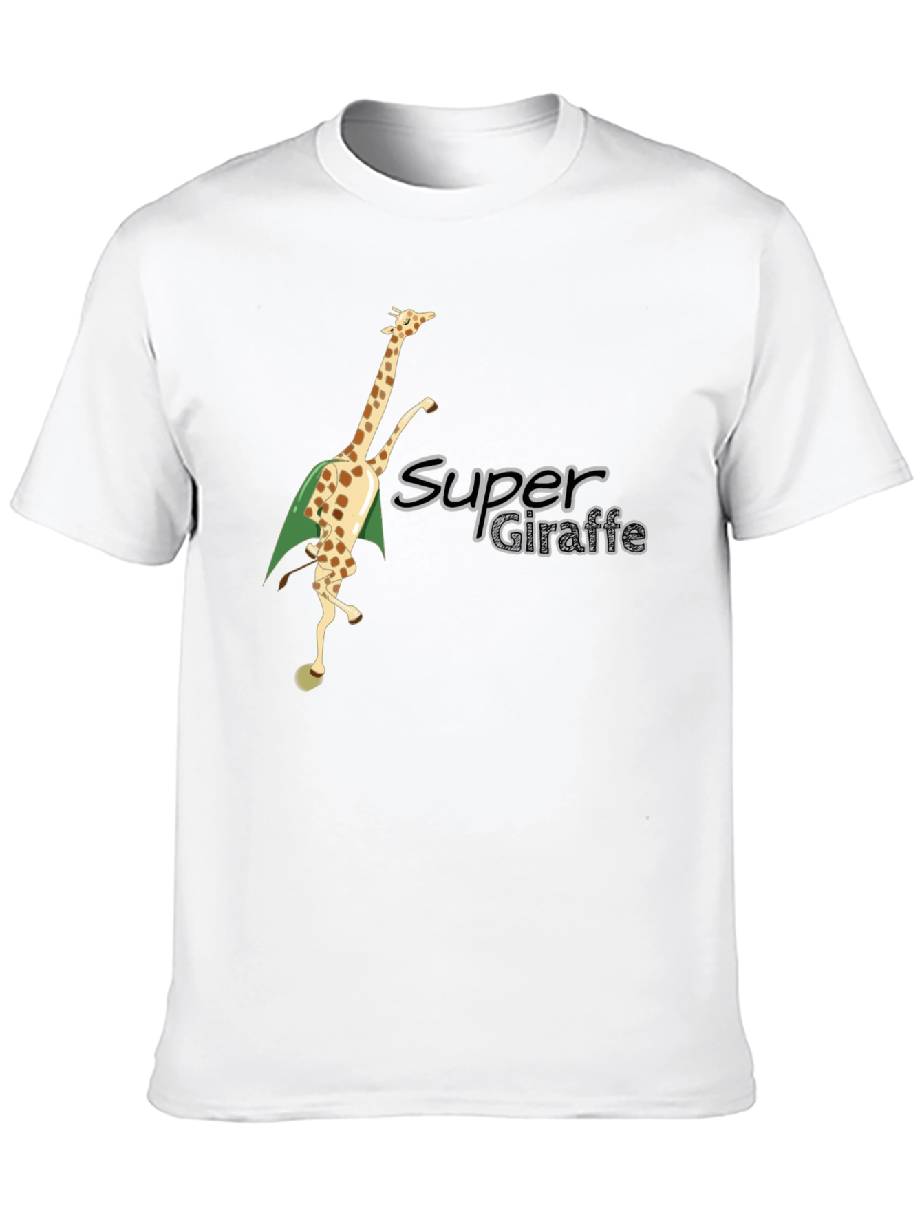 Black Super Giraffe Tee - Black Cotton Blend view 10