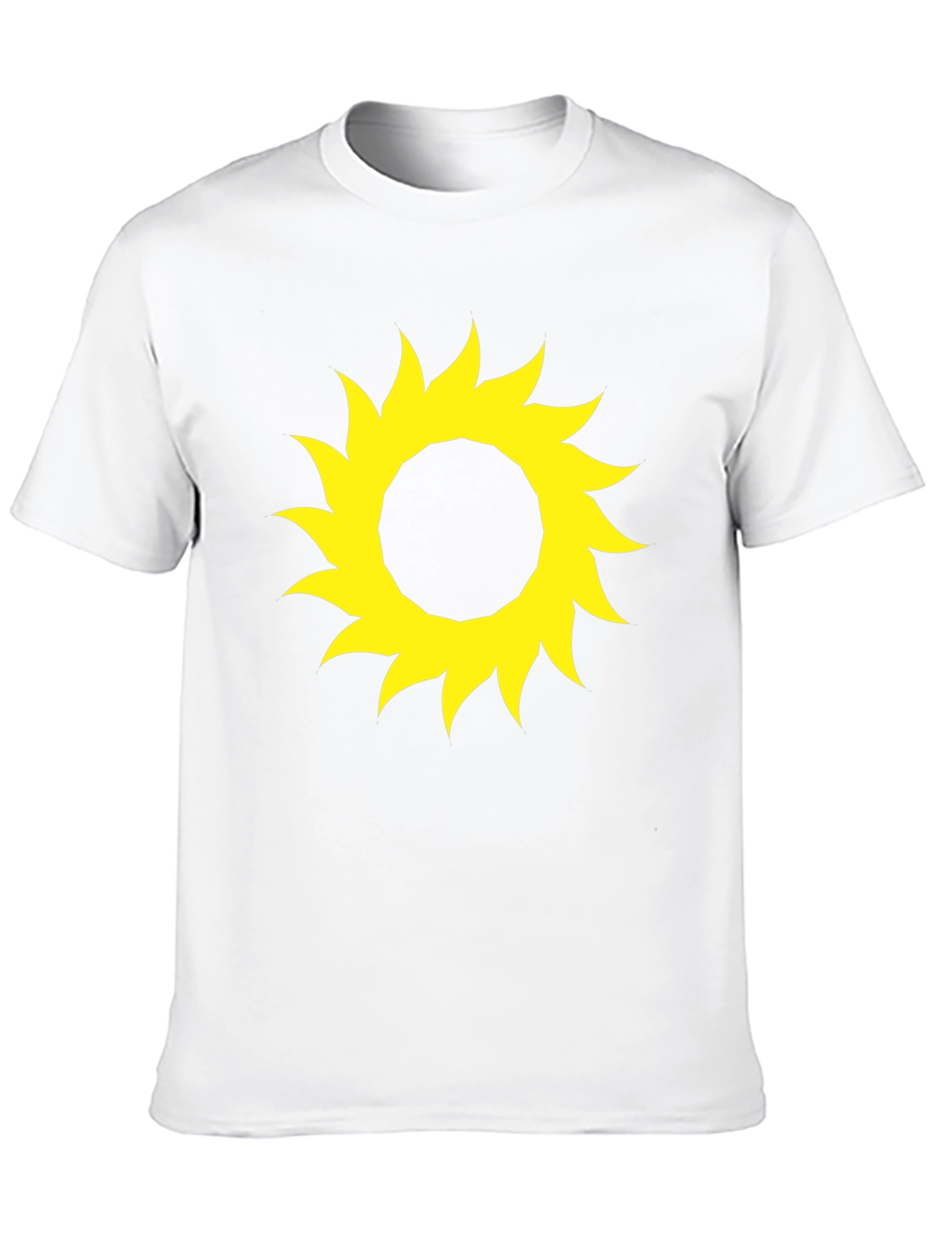 Black Black T-Shirt with Yellow Sun Design view 10