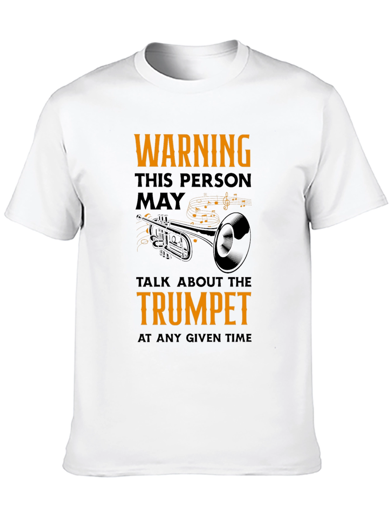 Black Warning Trumpet Player T-Shirt view 10