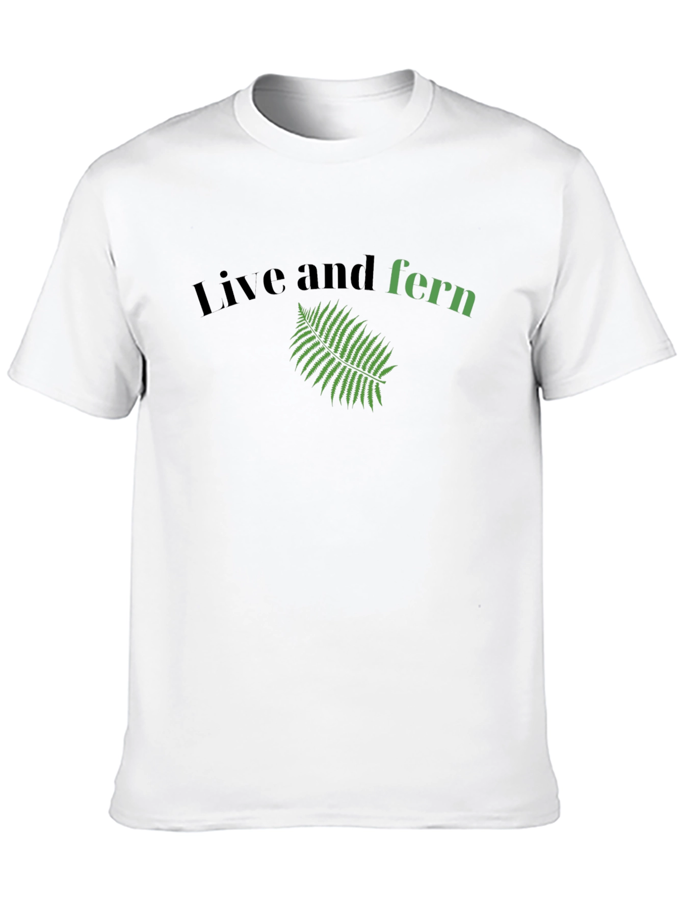 Black Live and Fern T-Shirt - Nature Inspired Tee view 10