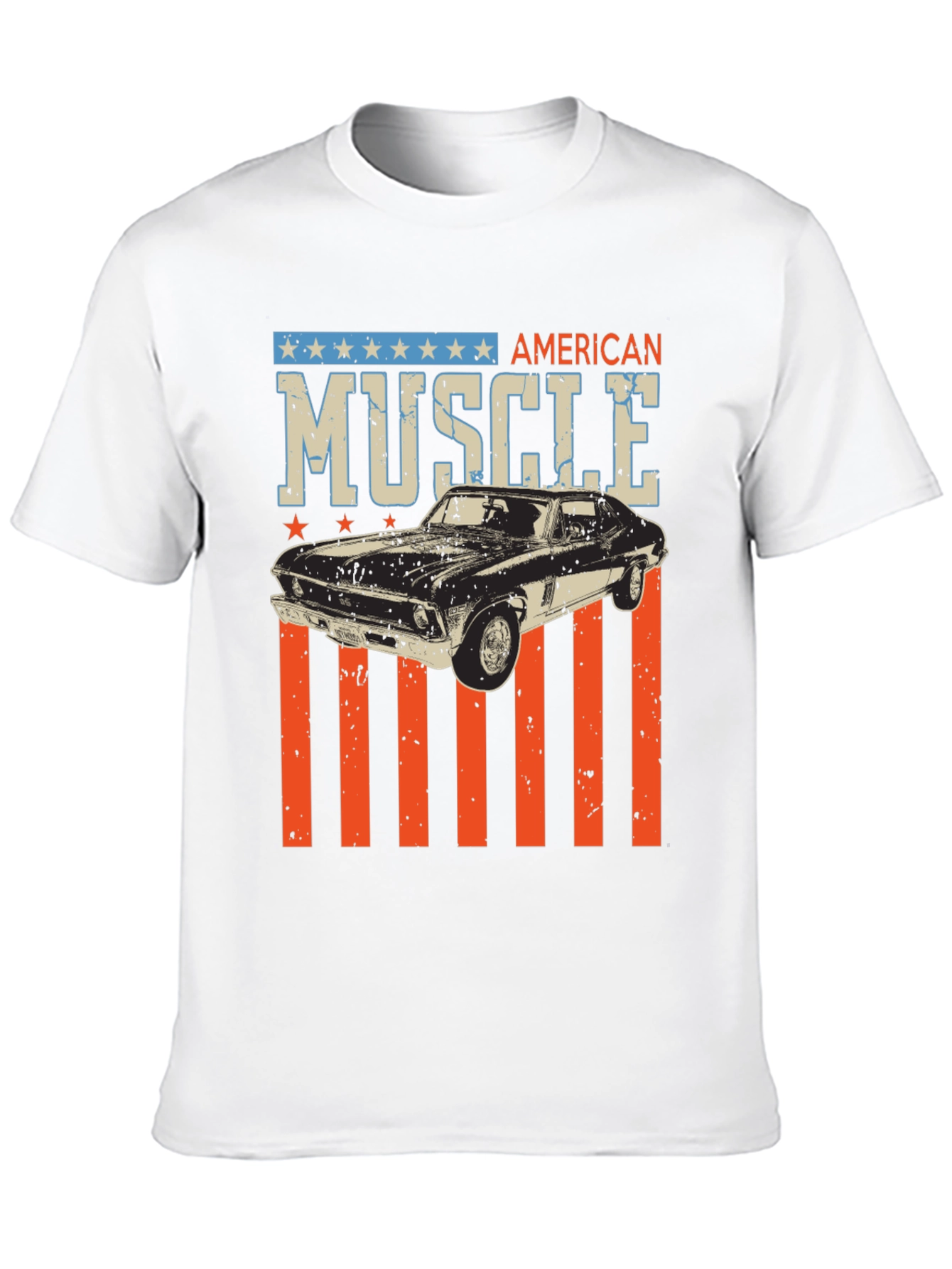 Black American Muscle Car Graphic Tee view 10