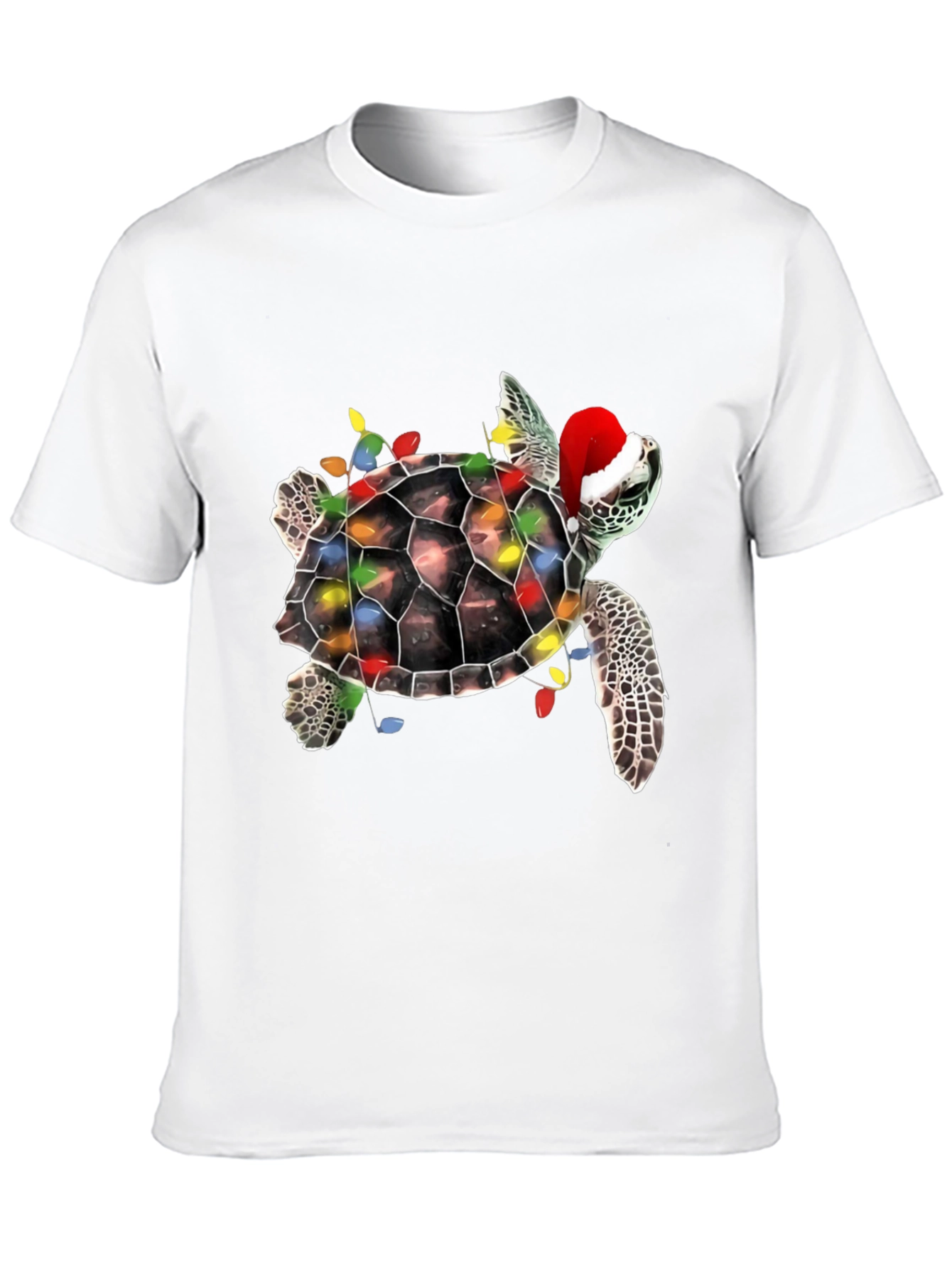 Black Festive Turtle Christmas T-Shirt view 10