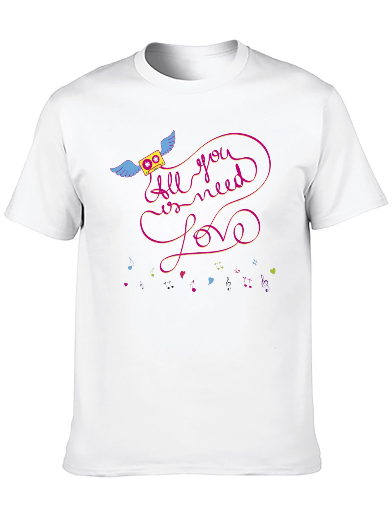 Black All You Need Is Love Graphic Tee view 10