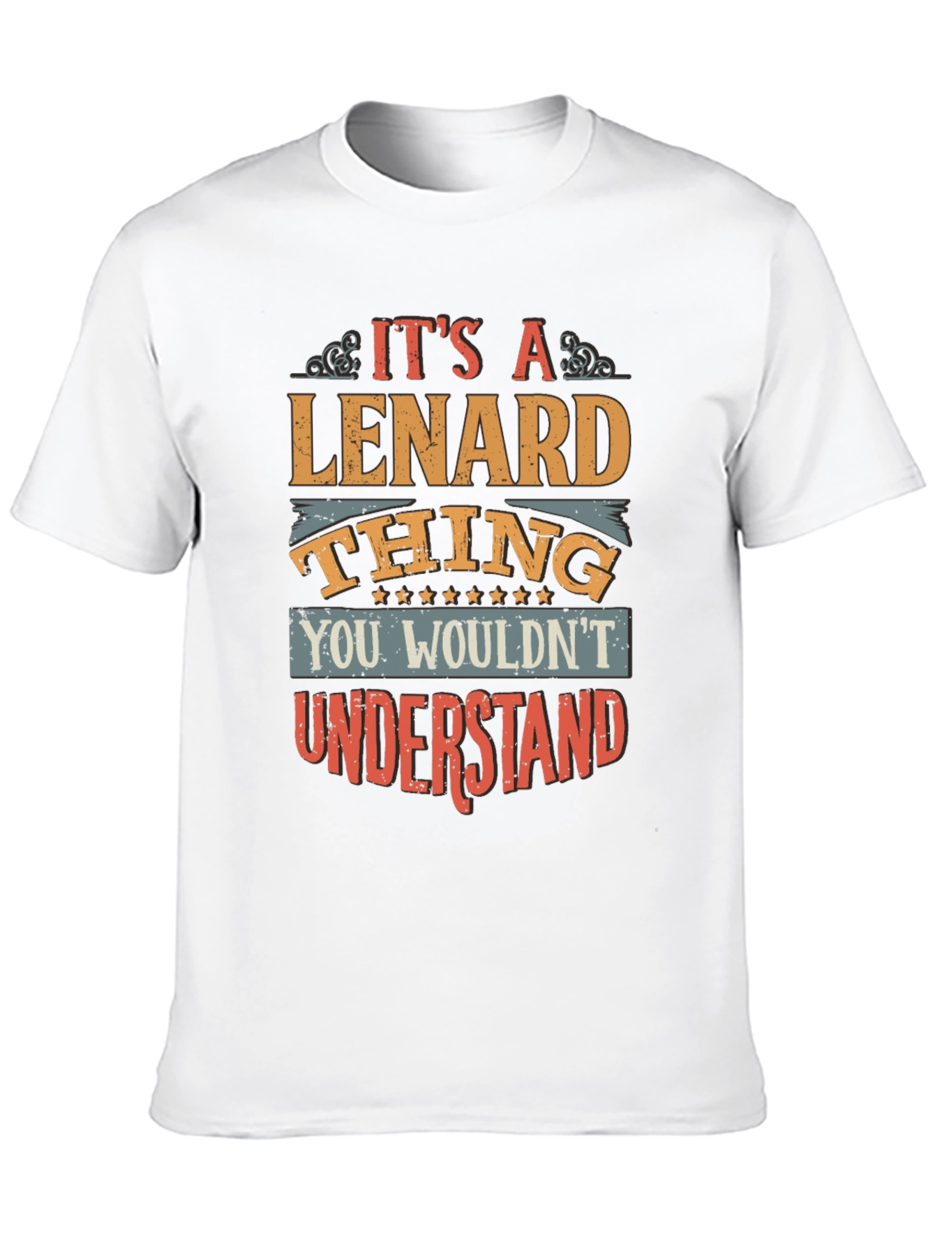 Black Lenard Thing Graphic Tee - Unique Gift Idea view 10