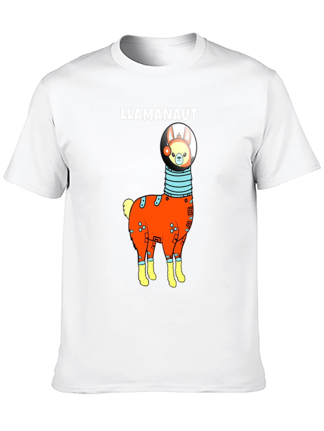 Black Llama Astronaut Graphic T-Shirt view 10