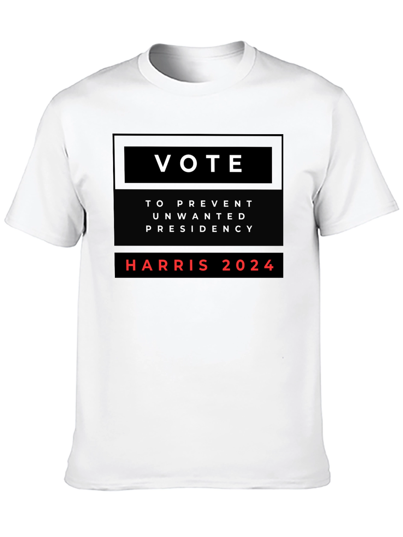 Black Vote Harris 2024 T-Shirt: Prevent Unwanted Presidency view 10