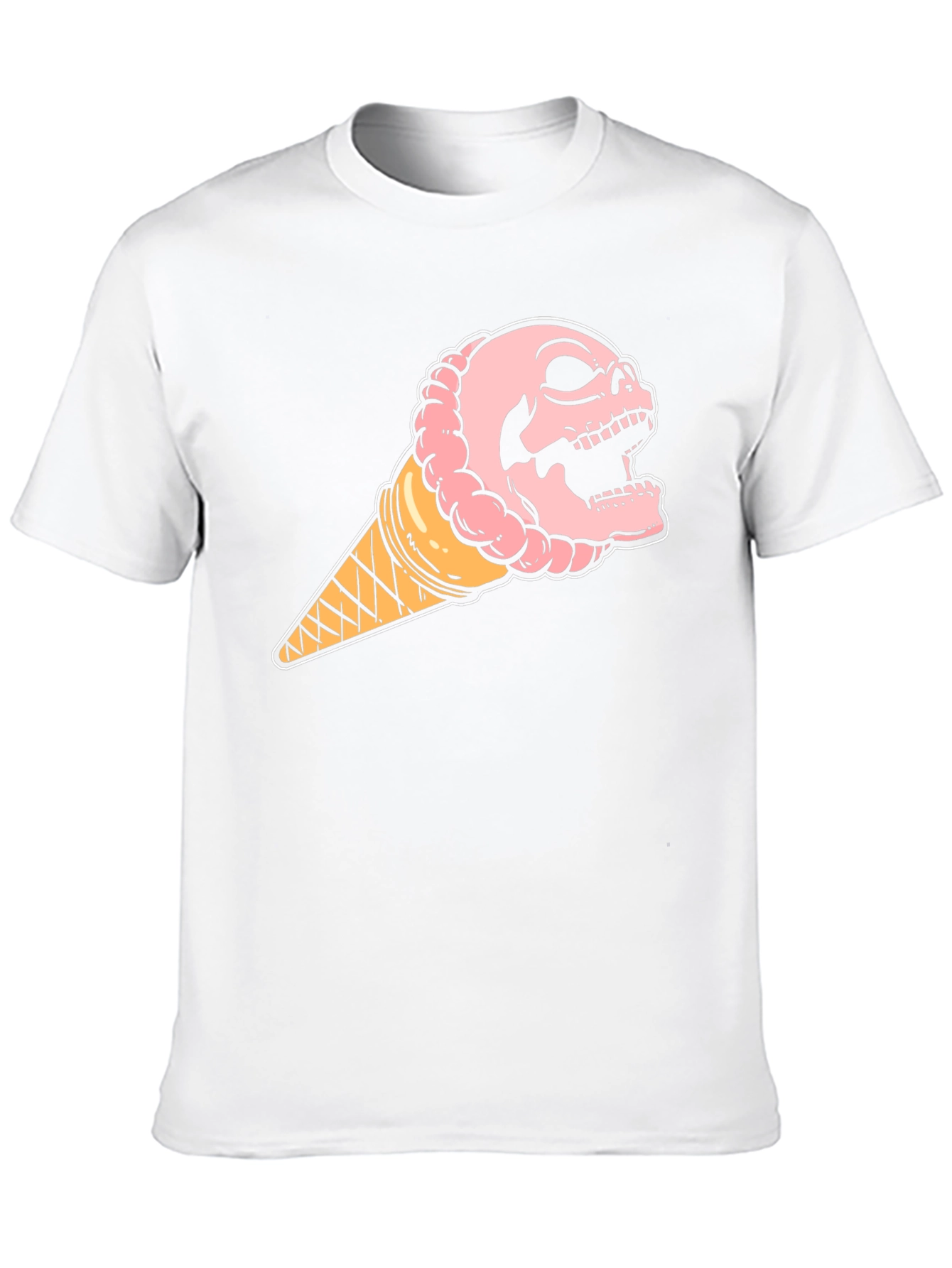 Black Skull Ice Cream T-Shirt - Unique Graphic Tee view 10