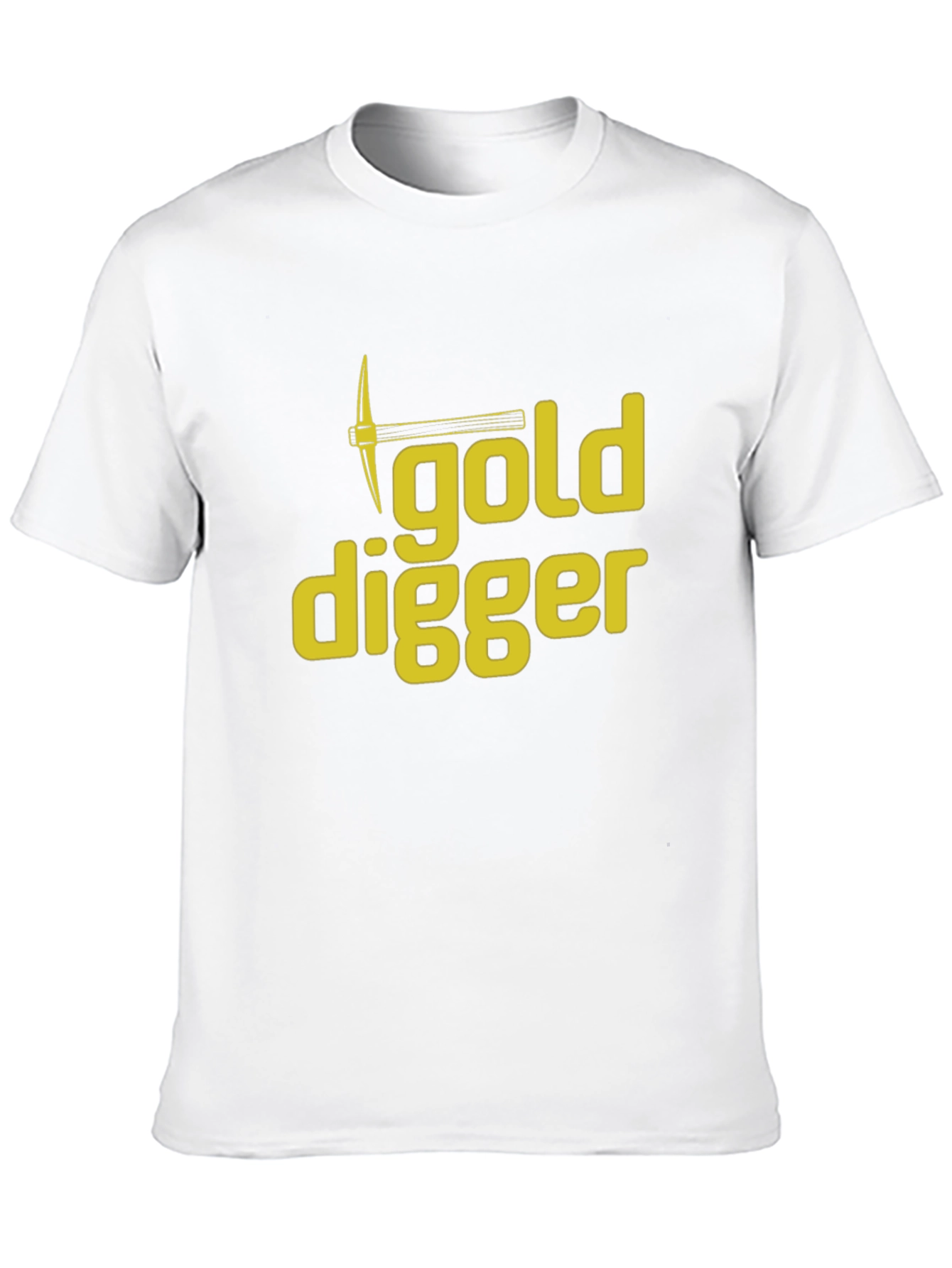 Black Gold Digger Graphic Tee - Humorous Crew Neck T-Shirt view 10