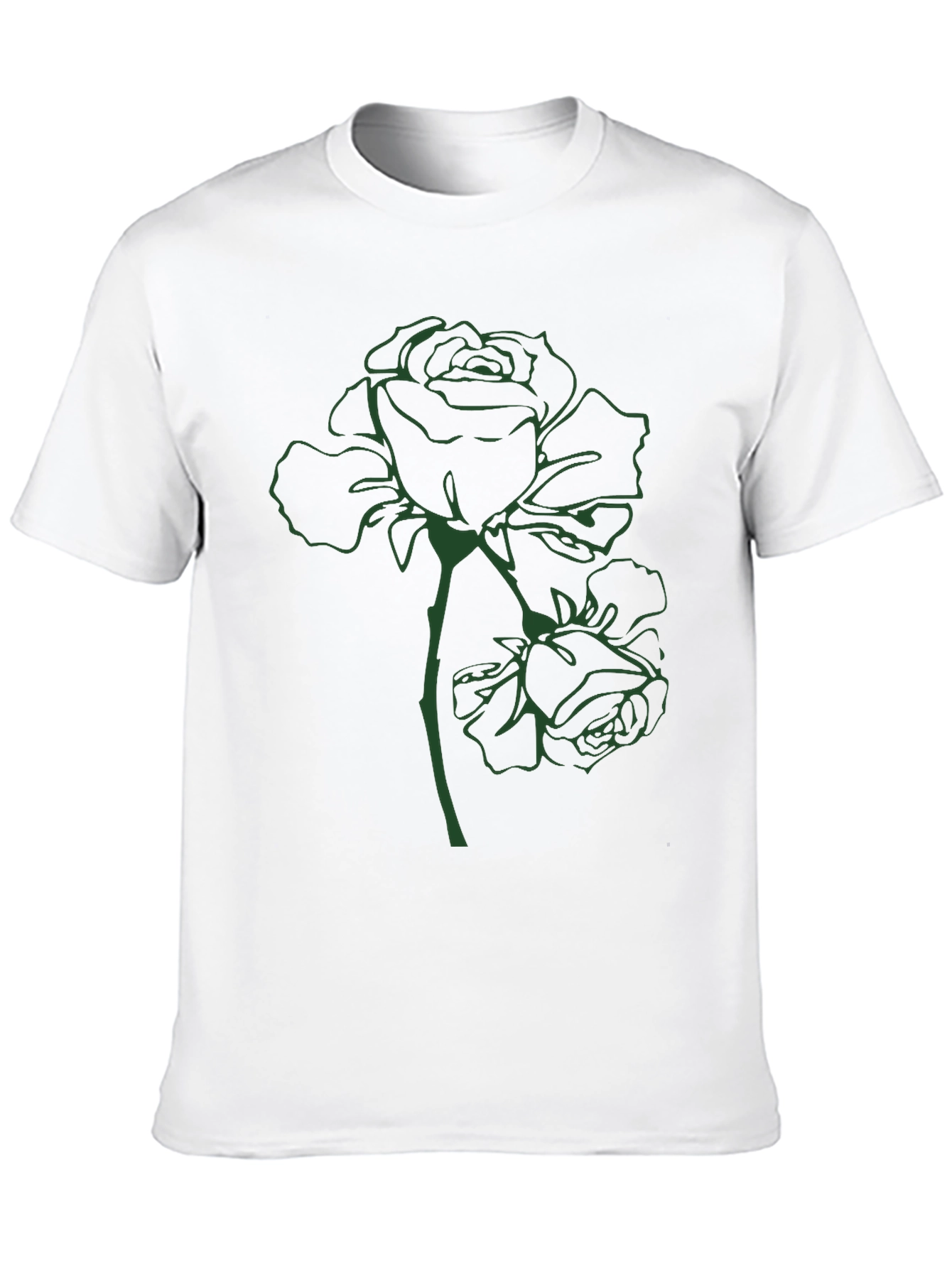 Black Green Rose Graphic Tee - Stylish Comfort view 10