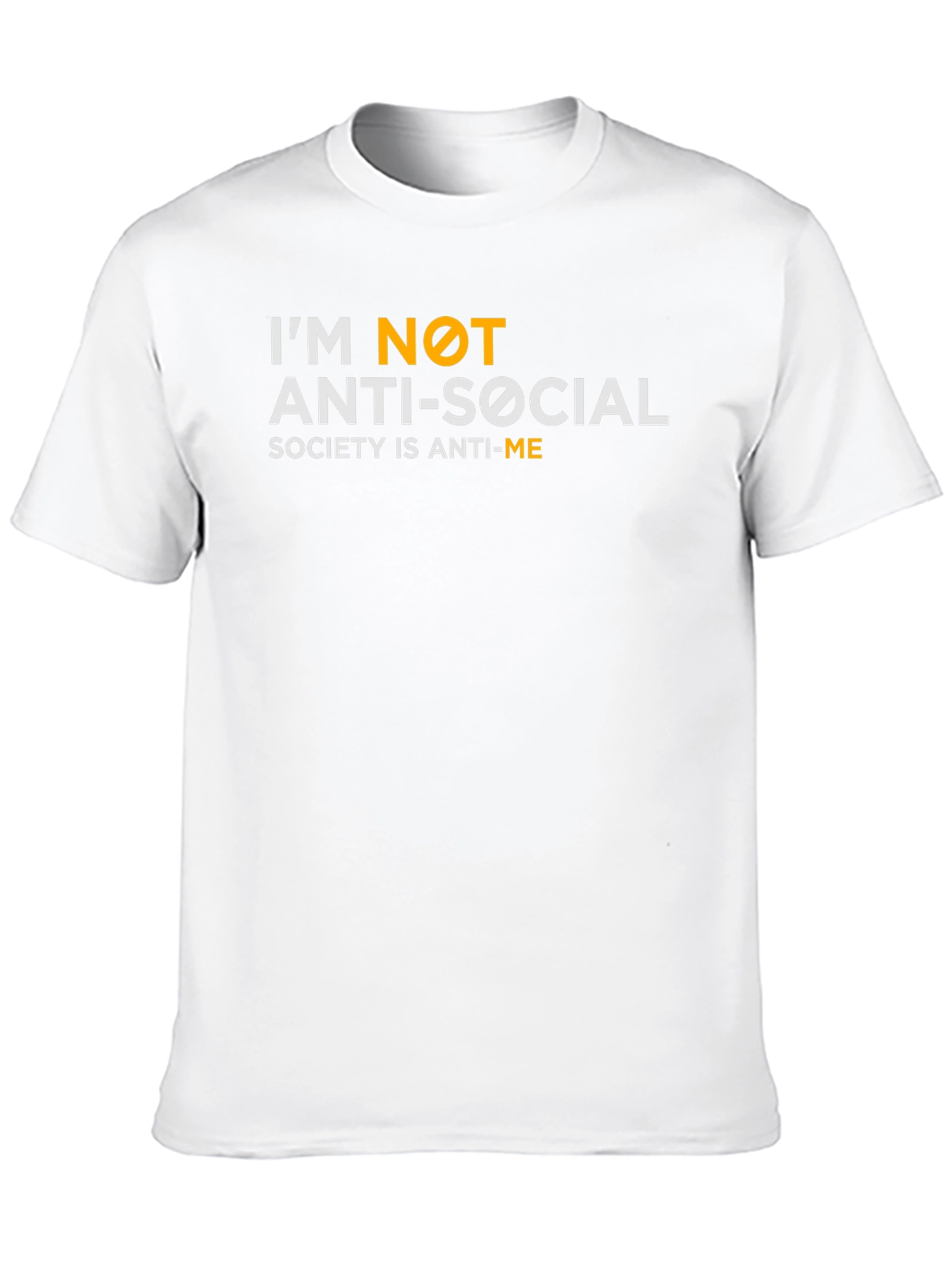 Black I'm Not Anti-Social T-Shirt - Society is Anti-Me view 10