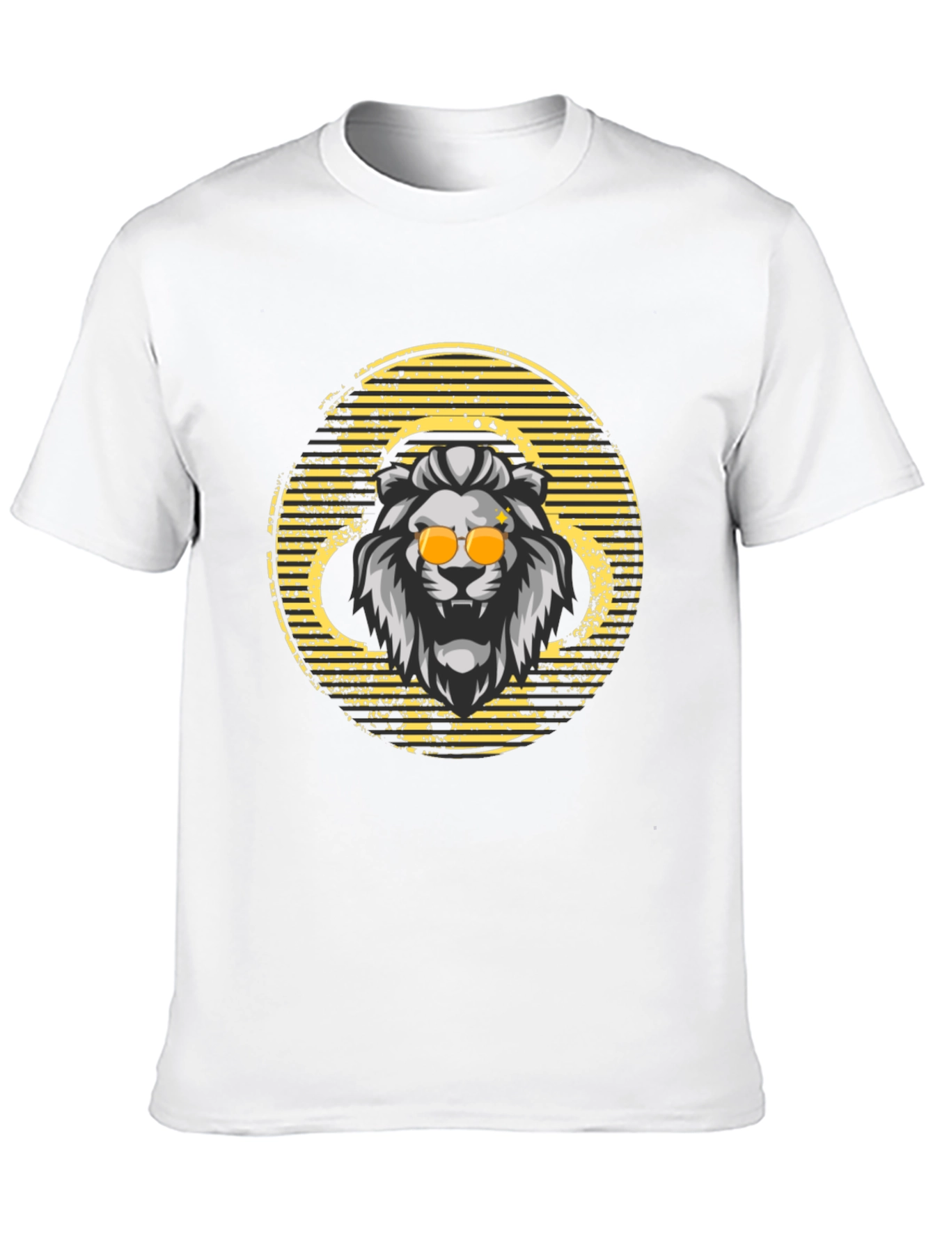 Black Cool Lion Graphic Tee view 10
