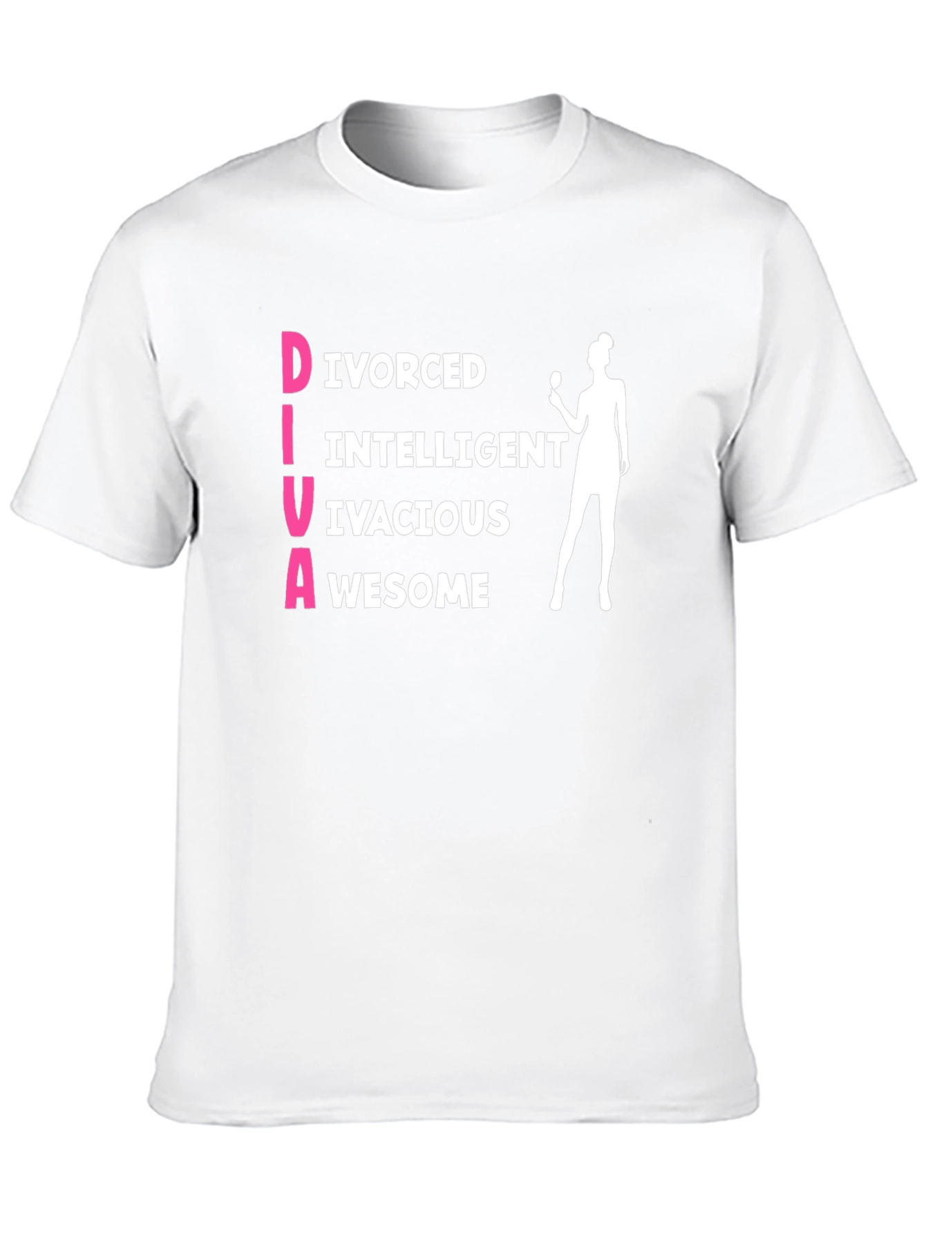 Black Funny DIVA Graphic T-Shirt - Divorced Intelligent Vivacious Awesome view 10