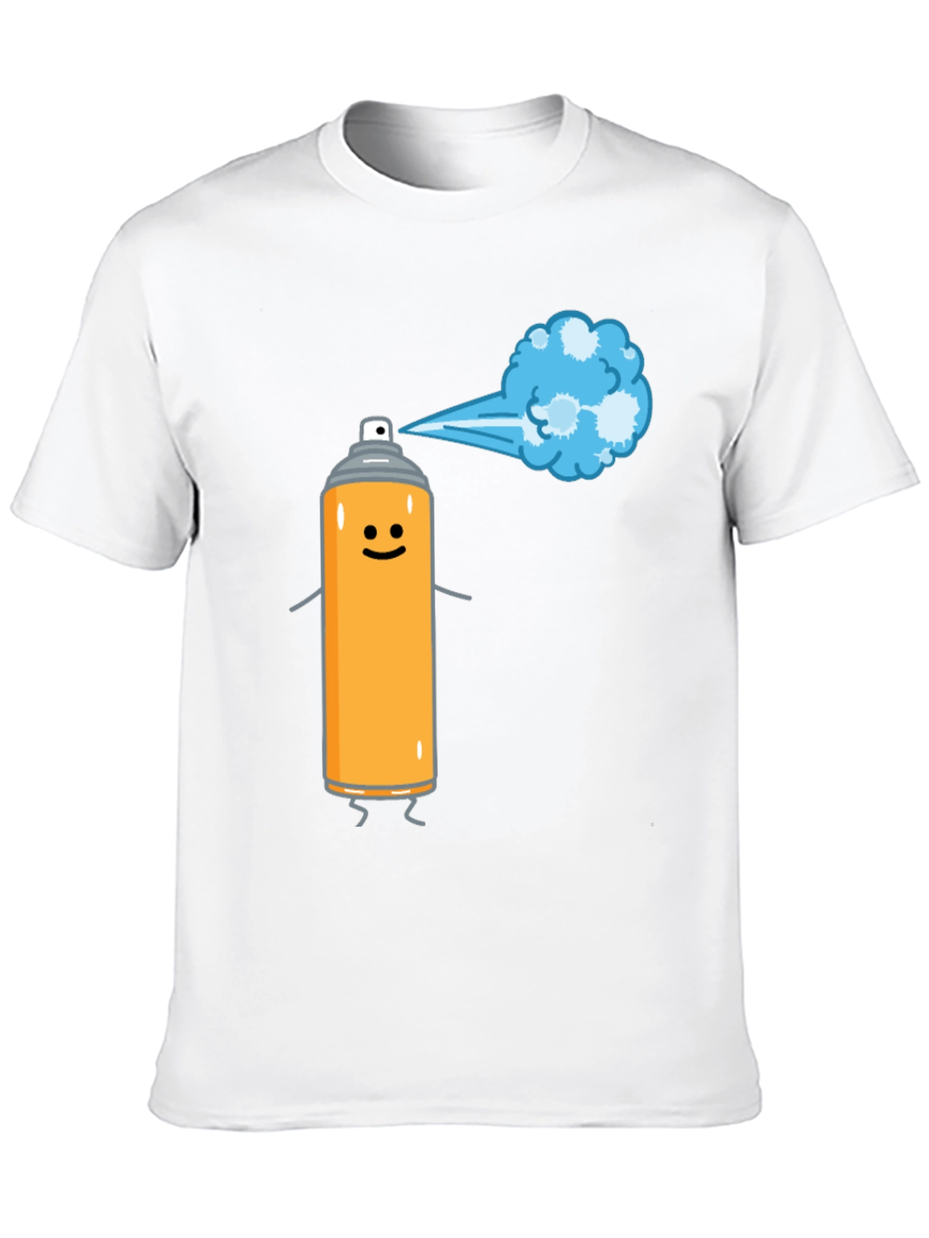 Black Funny Spray Paint Graphic Tee view 10