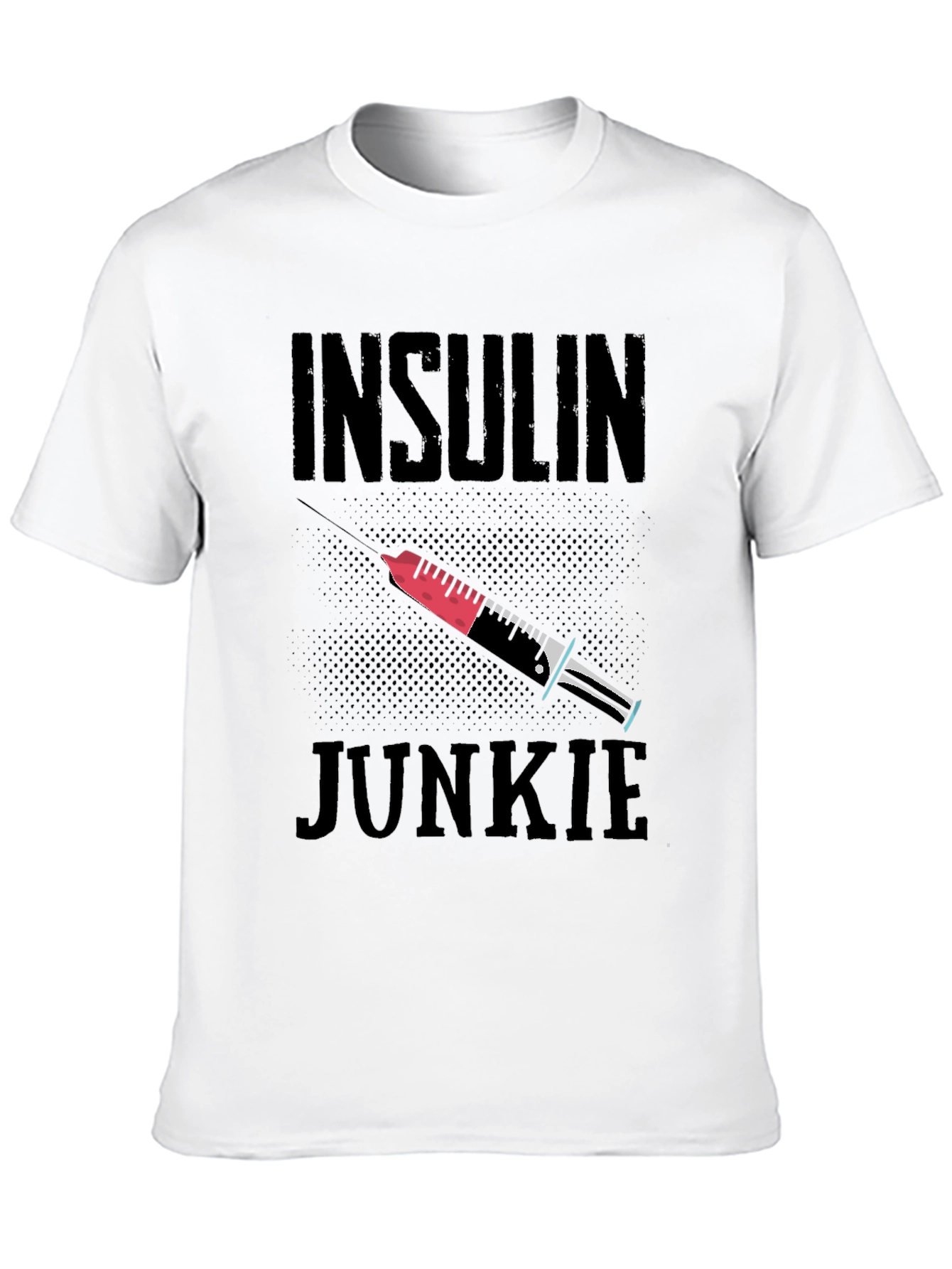 Black Insulin Junkie Graphic Tee view 10