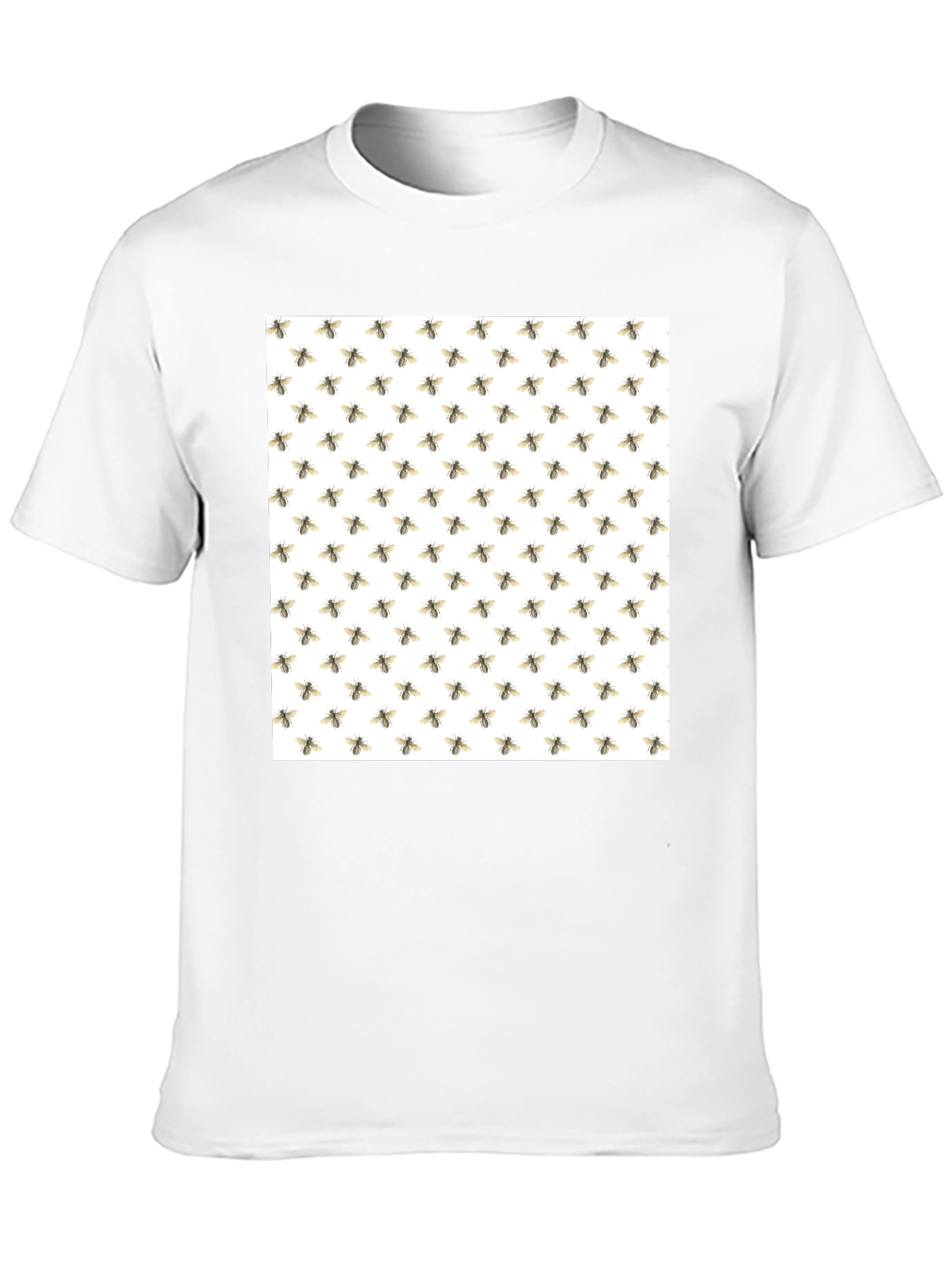 Black Fly Pattern Crew Neck T-Shirt view 10