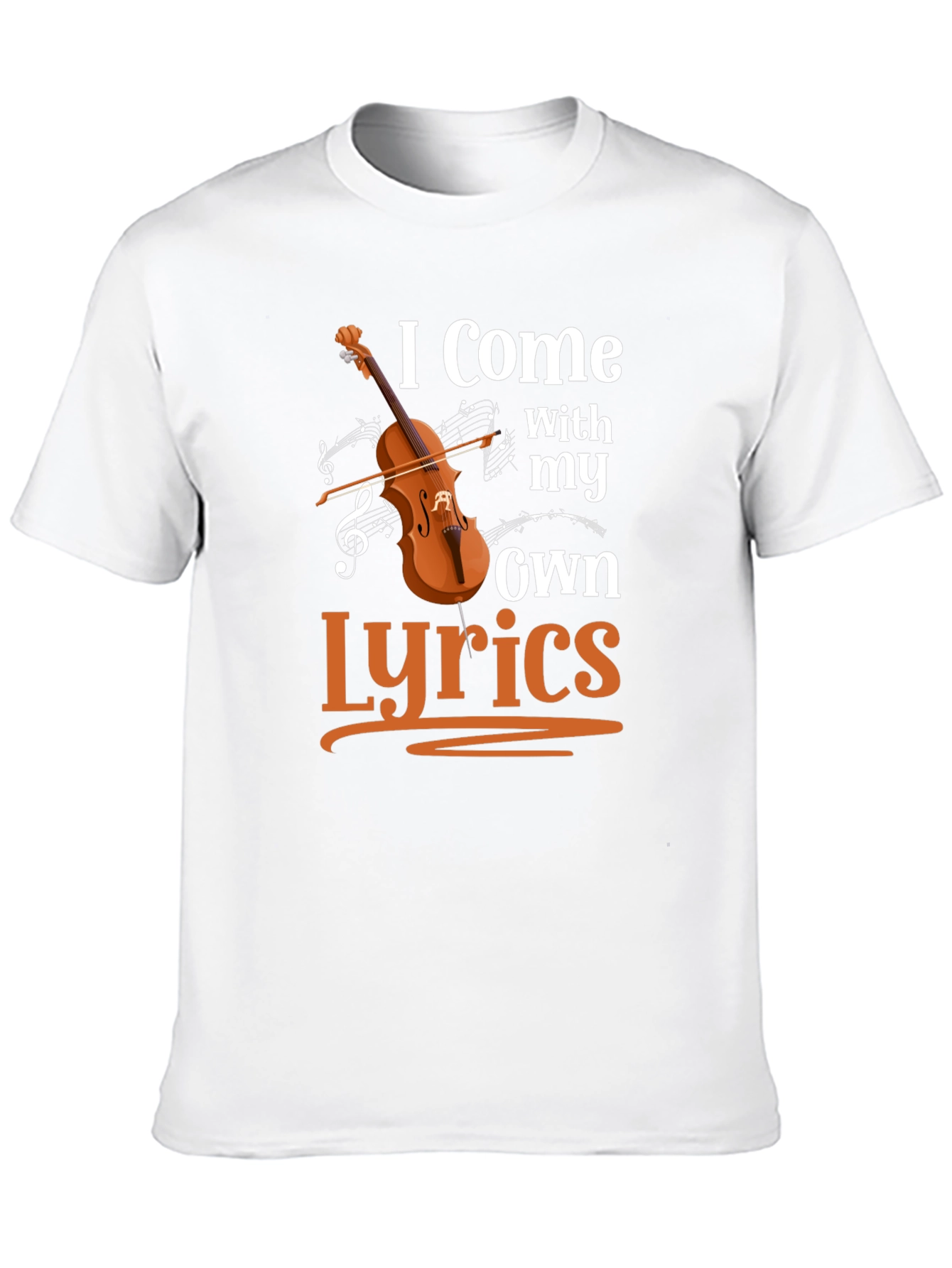 Black I Come With My Own Lyrics Graphic T-Shirt view 10
