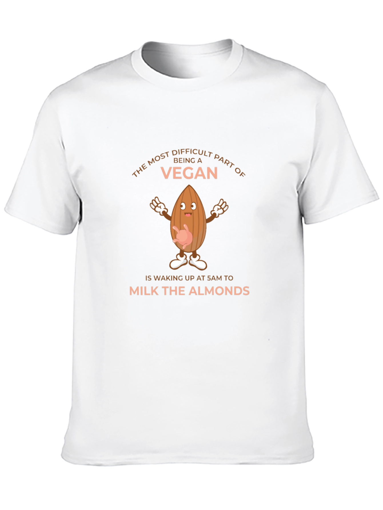 Black Funny Vegan T-Shirt - Milk the Almonds Tee view 10
