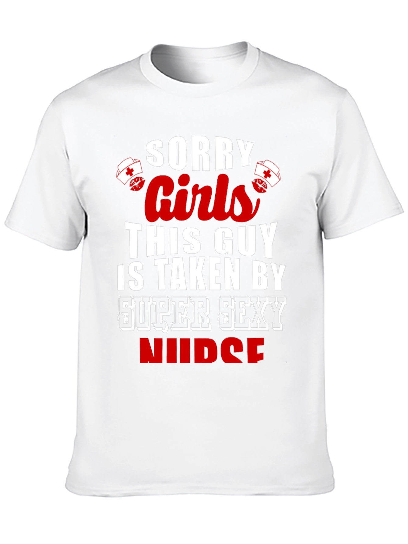 Black Sorry Girls Super Sexy Nurse T-Shirt view 10