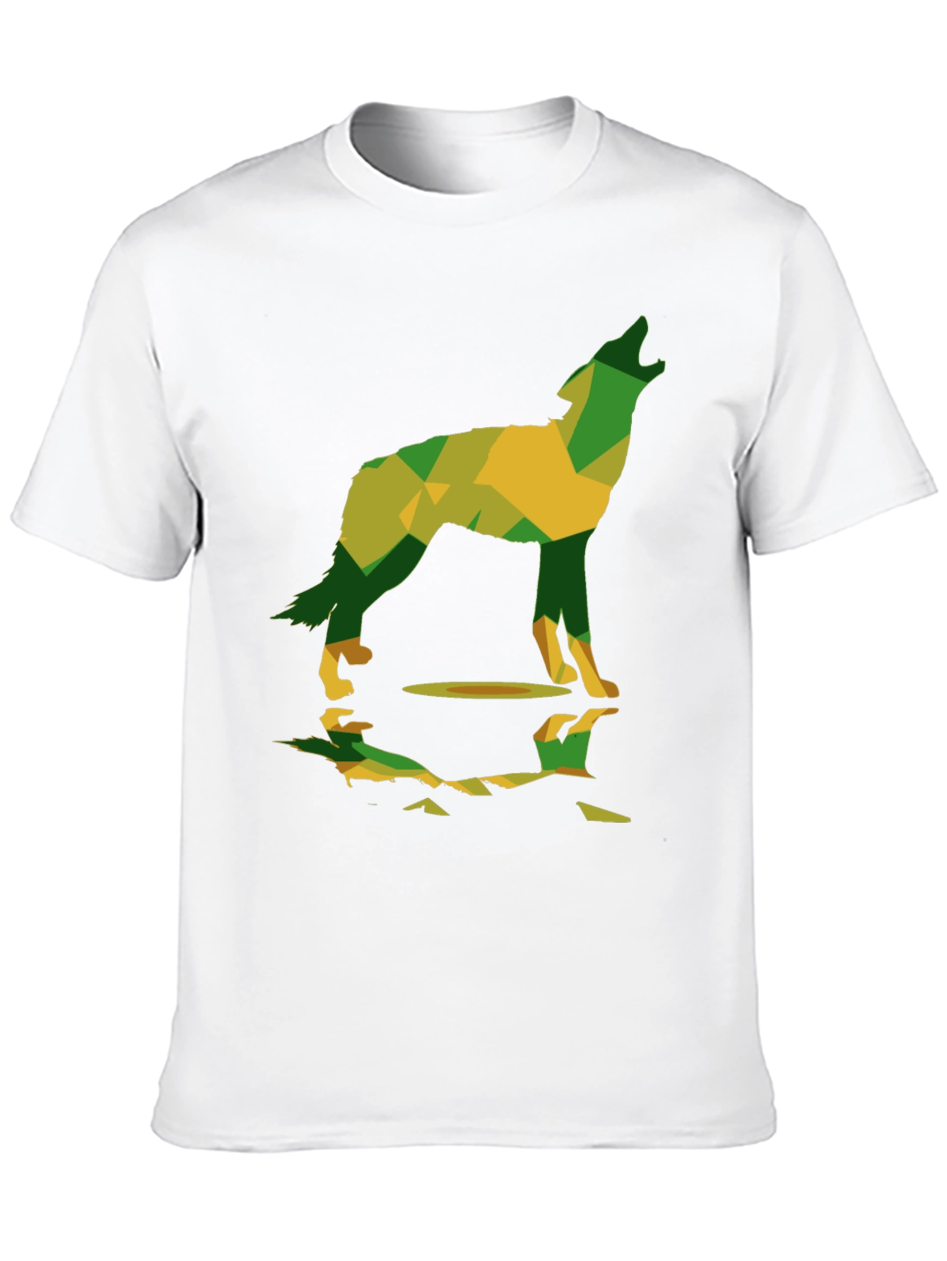 Black Geometric Wolf Graphic Tee - Men's Black T-Shirt view 10