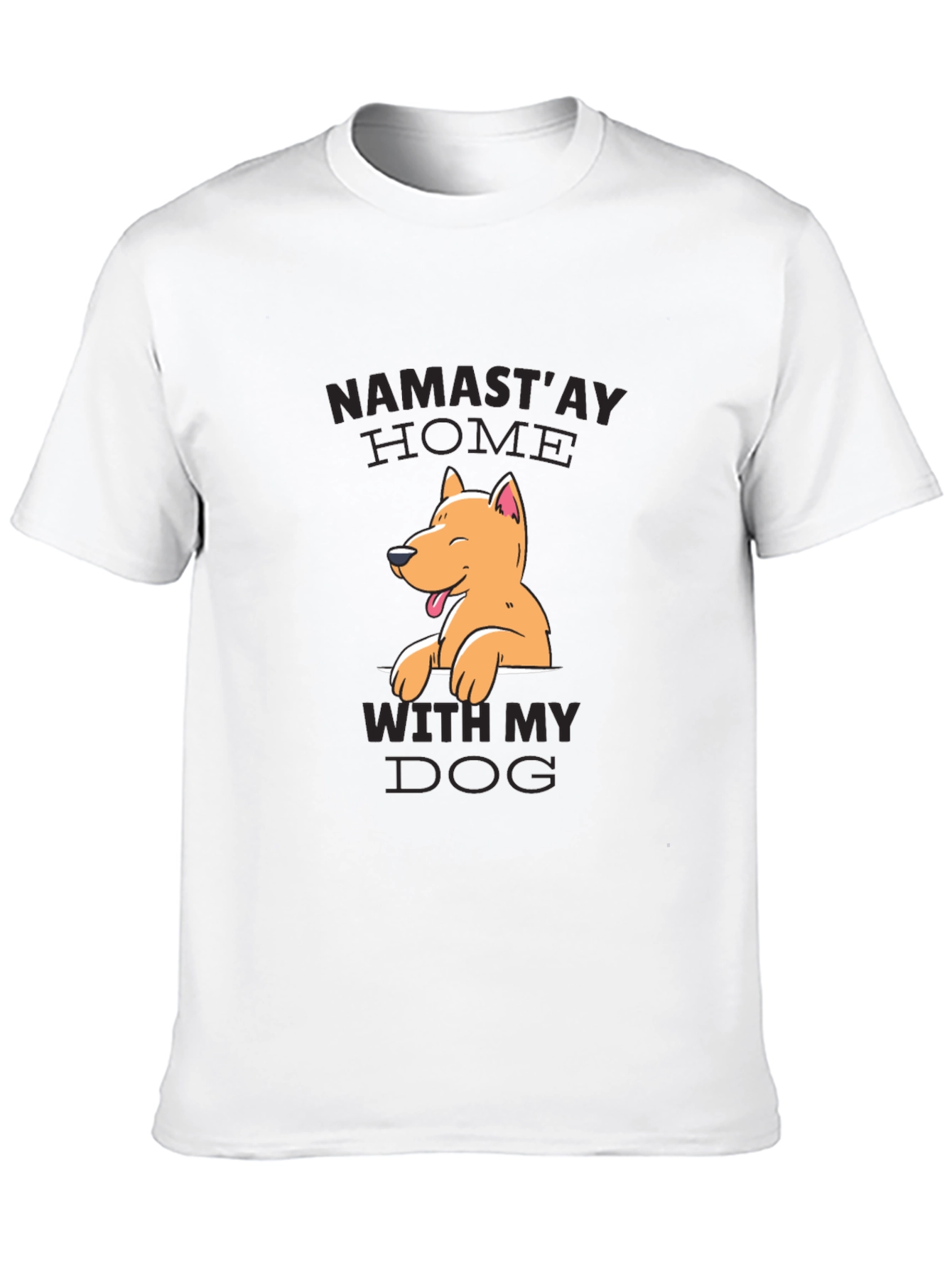 Black Namast'ay Home With My Dog Black Graphic Tee view 10