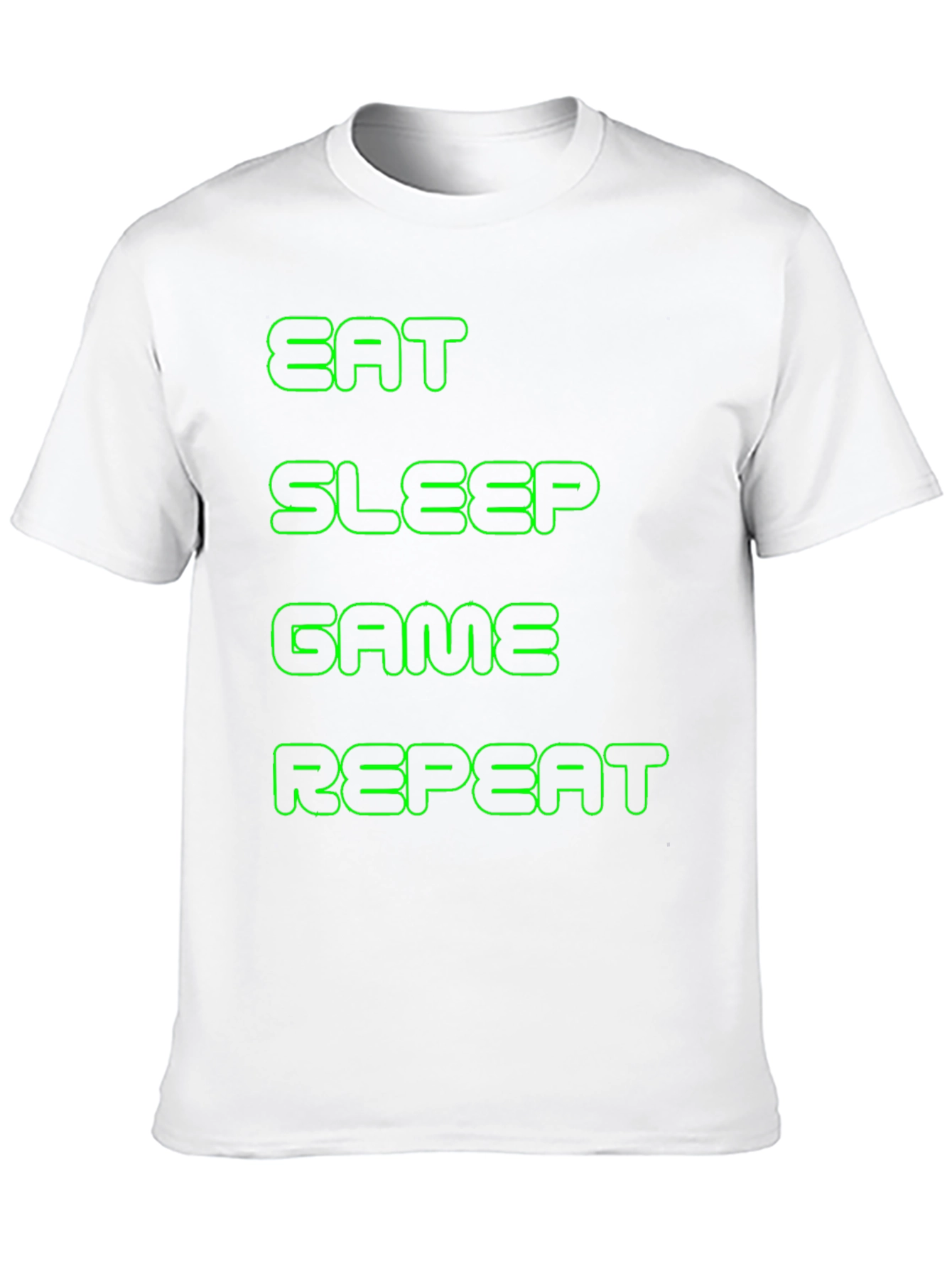 Black Eat Sleep Game Repeat Black T-Shirt view 10