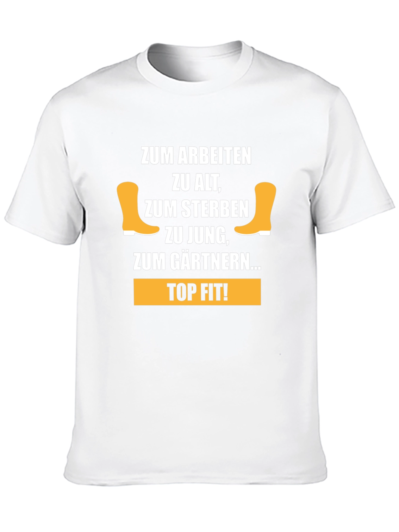 Black Funny Gardener T-Shirt - Too Old to Work, Top Fit! view 10