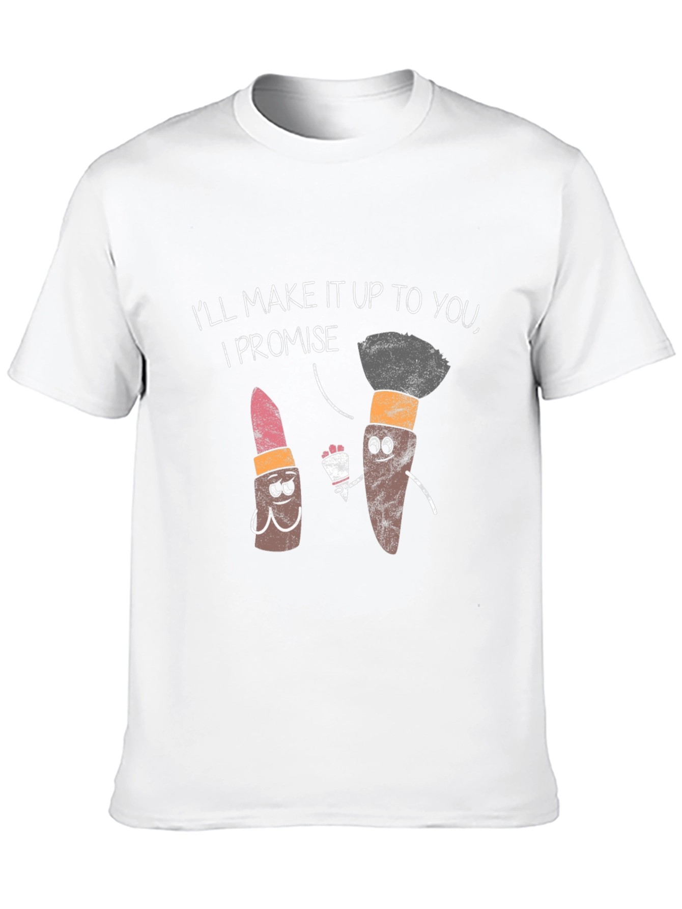 Black Makeup Pun T-Shirt - "I'll Make It Up To You" view 10