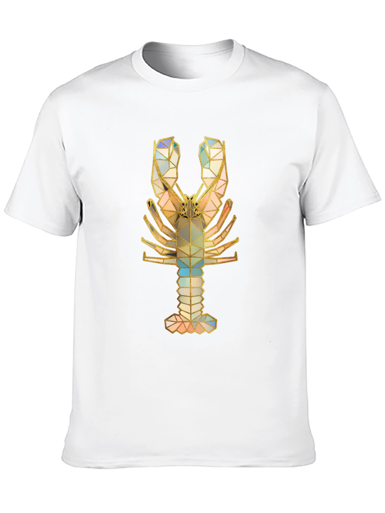 Black Geometric Lobster Graphic Tee view 10