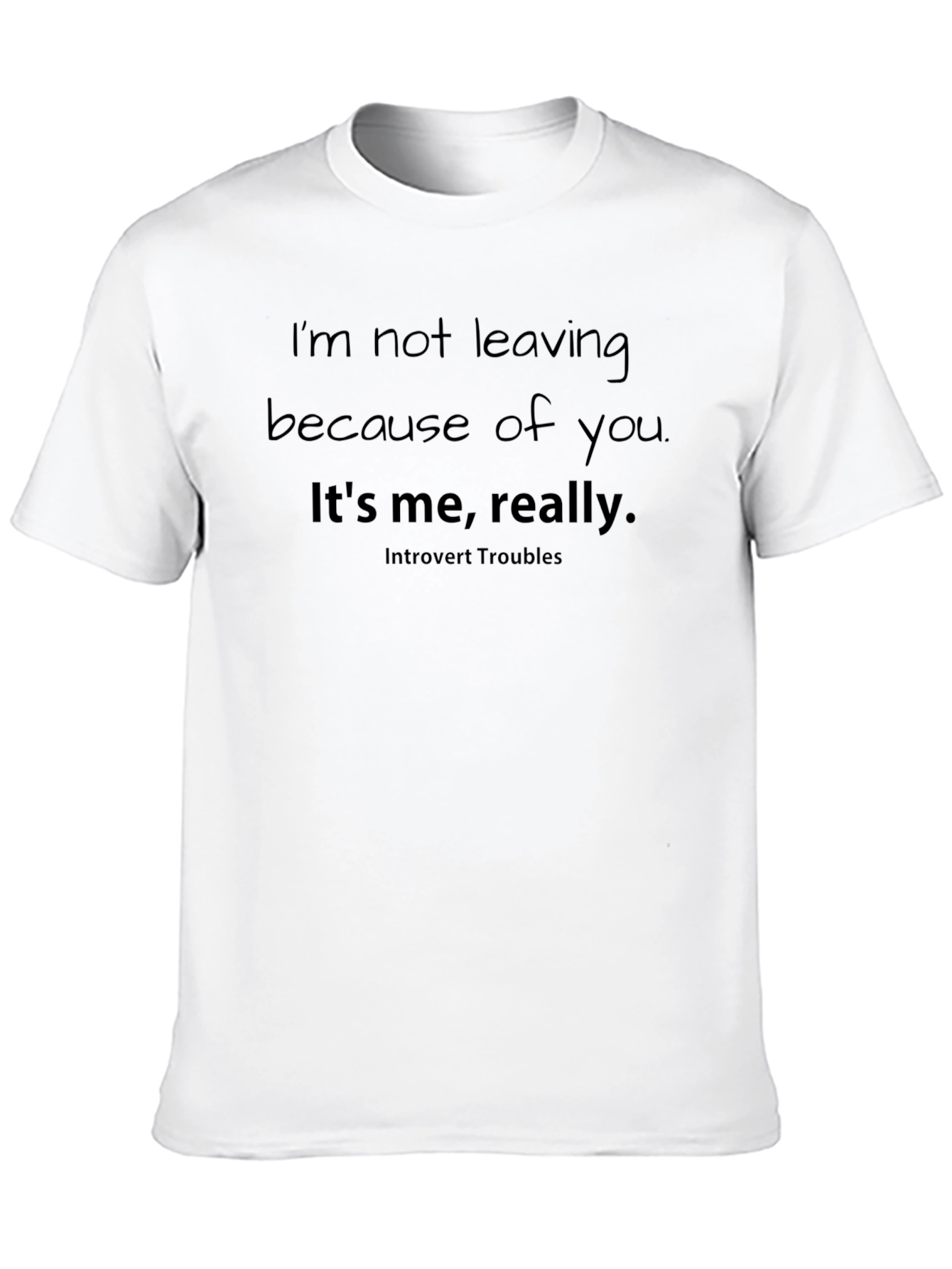 Black Introvert Troubles Graphic T-Shirt view 10