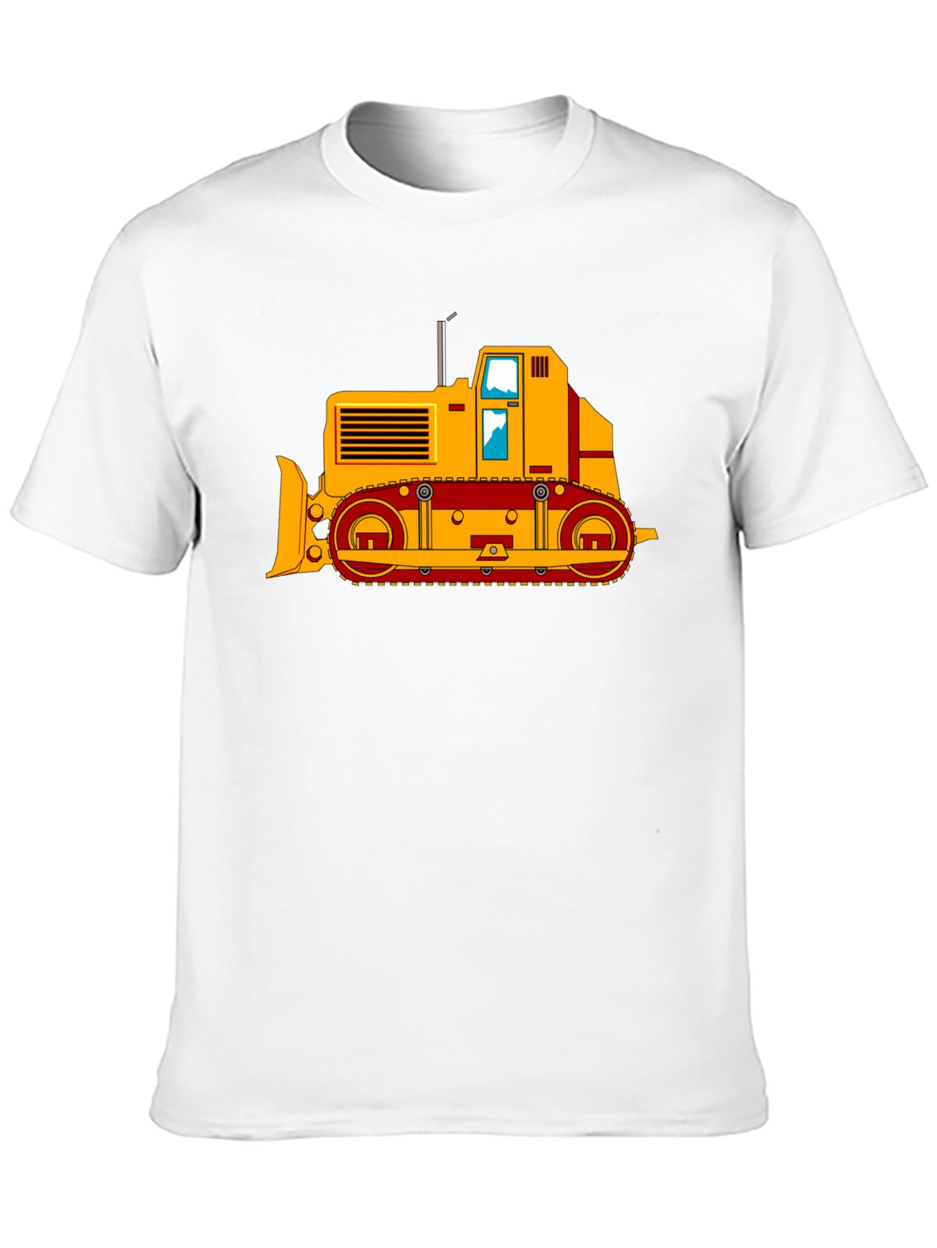 Black Bulldozer Graphic Tee - Black Cotton T-Shirt view 10