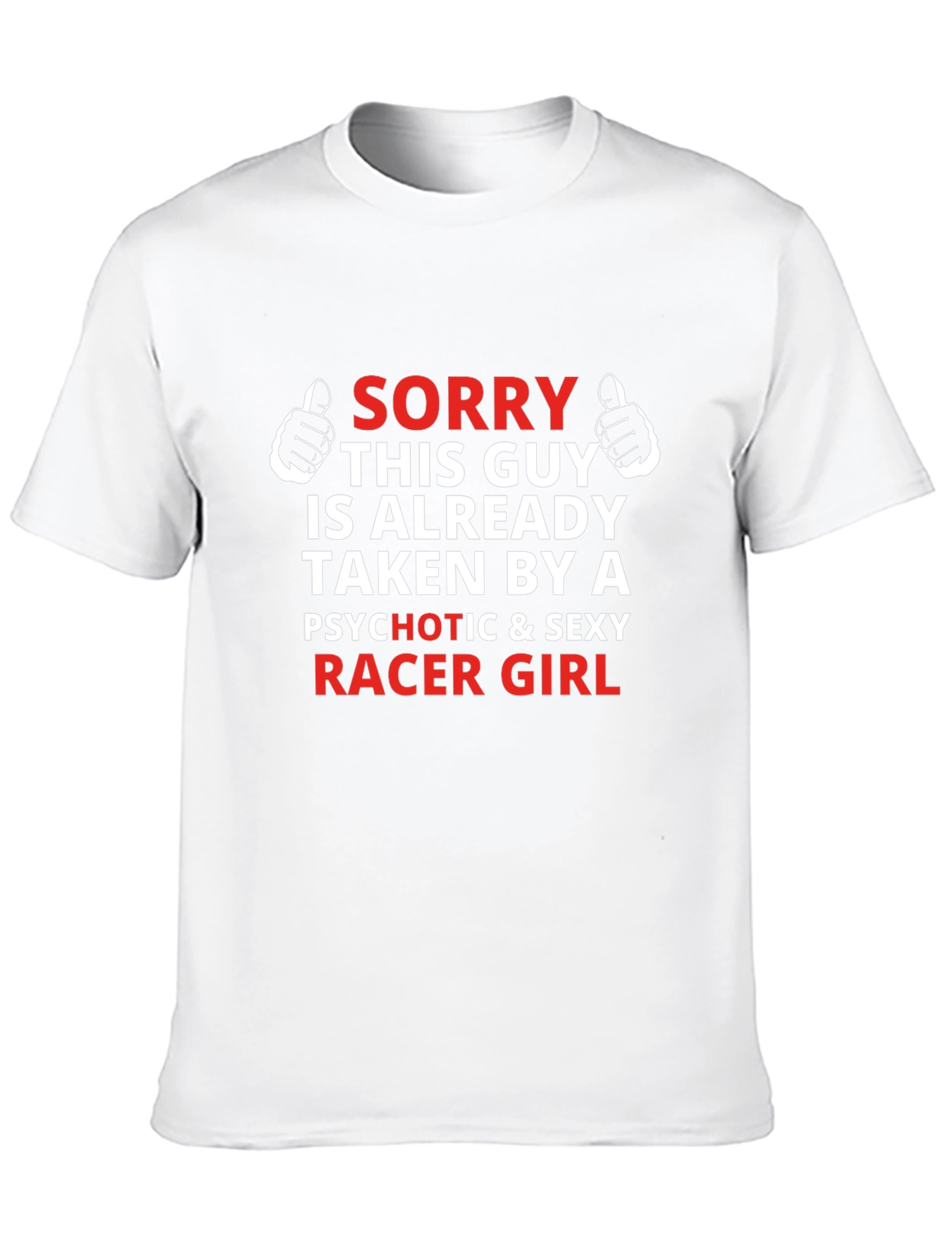 Black Funny Racer Girl T-Shirt - Sorry This Guy Is Taken view 10