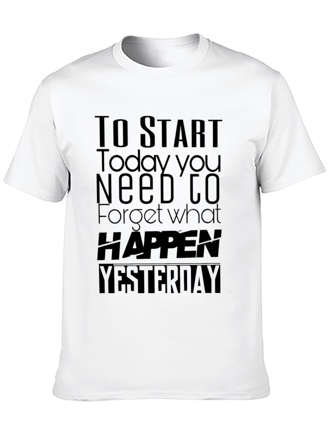 Black Motivational Black T-Shirt: Start Today view 10