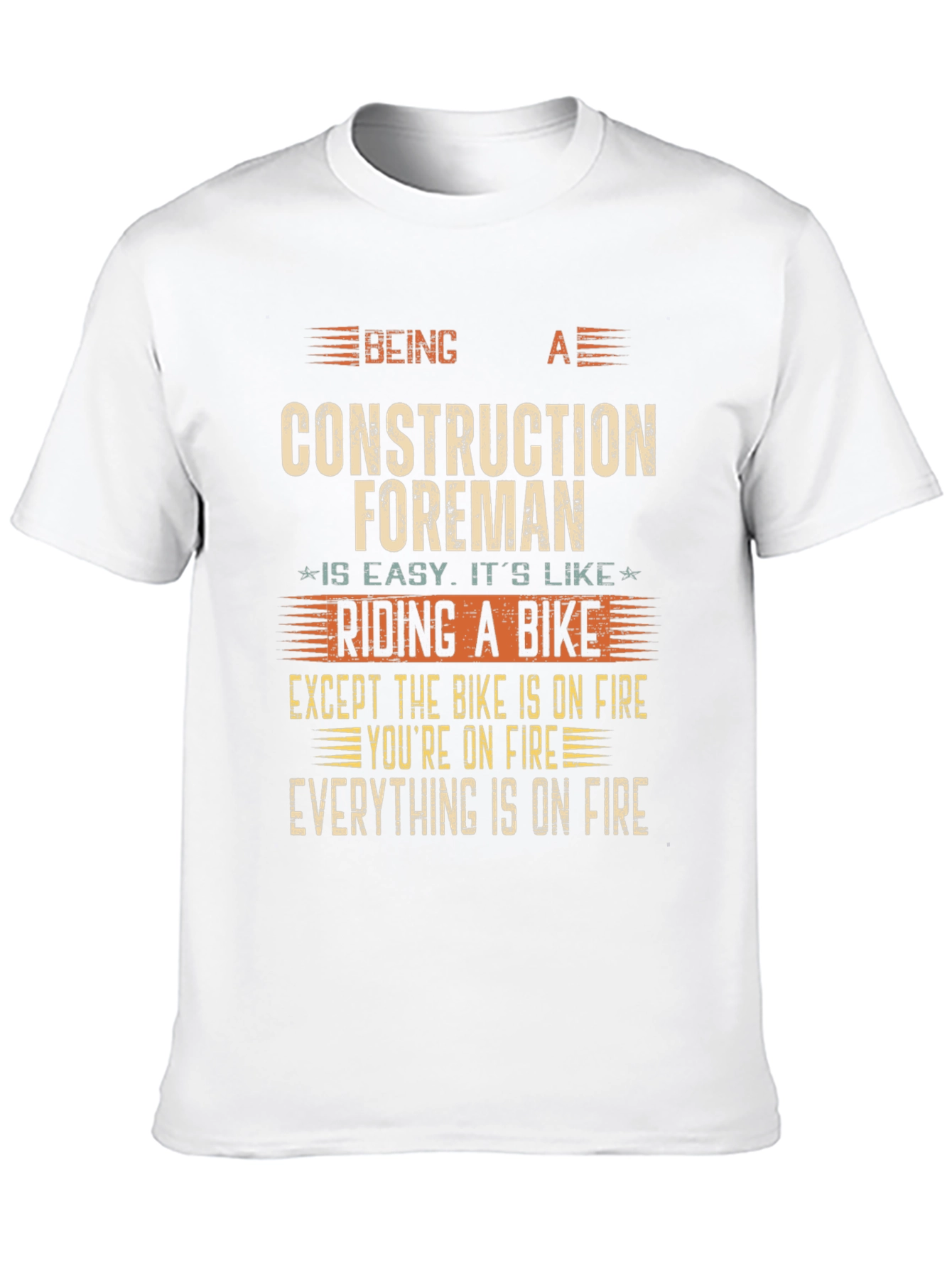 Black Construction Foreman Funny T-Shirt view 10