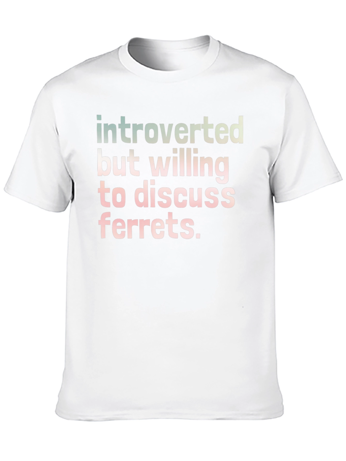Black Introverted Ferret Discussion T-Shirt view 10