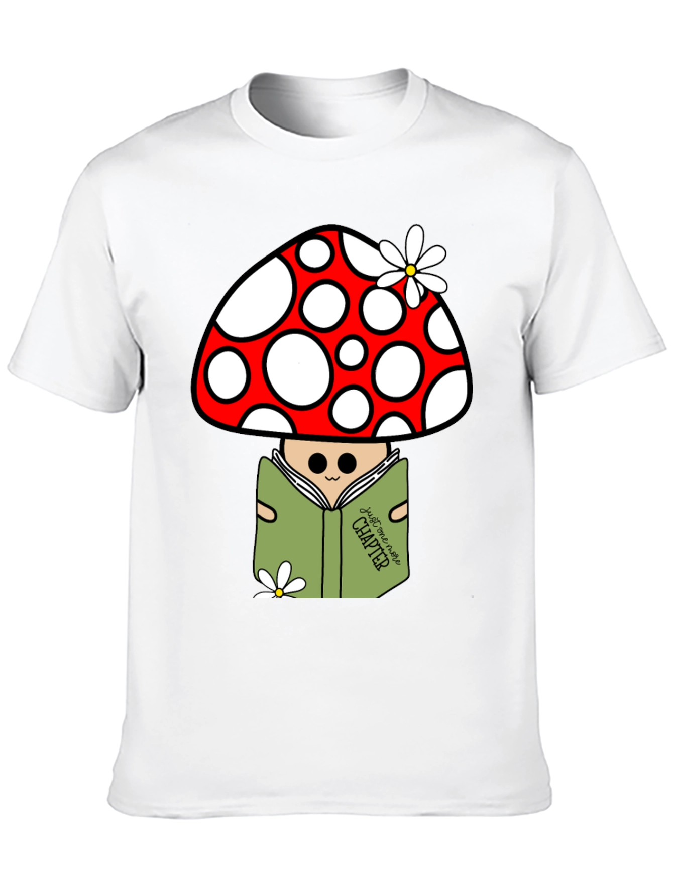 Black Mushroom Reader Graphic T-Shirt - Just One More Chapter view 10